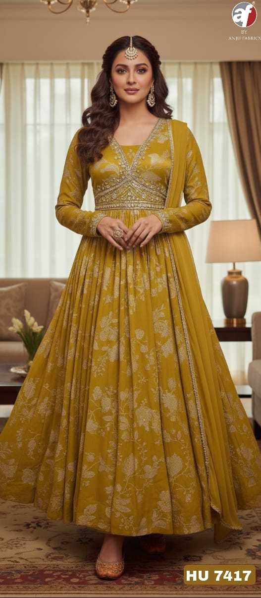 Ynf Pure Chiffon KESH530 ANUJ 7417 Gowns Wholesale Party Gowns Designer Gowns Chiffon Gowns Manufacturer- Kapda Export