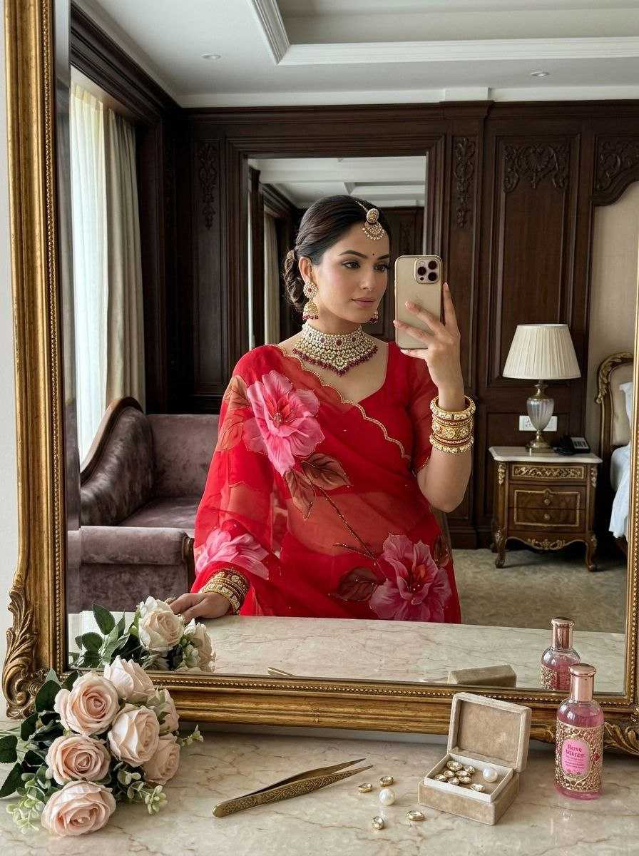 Ynf Pure Chiffon KESH589 Lavisha Sarees Wholesale Printed Sarees Chiffon Sarees Embroidered Sarees Manufacturer- Kapda Export