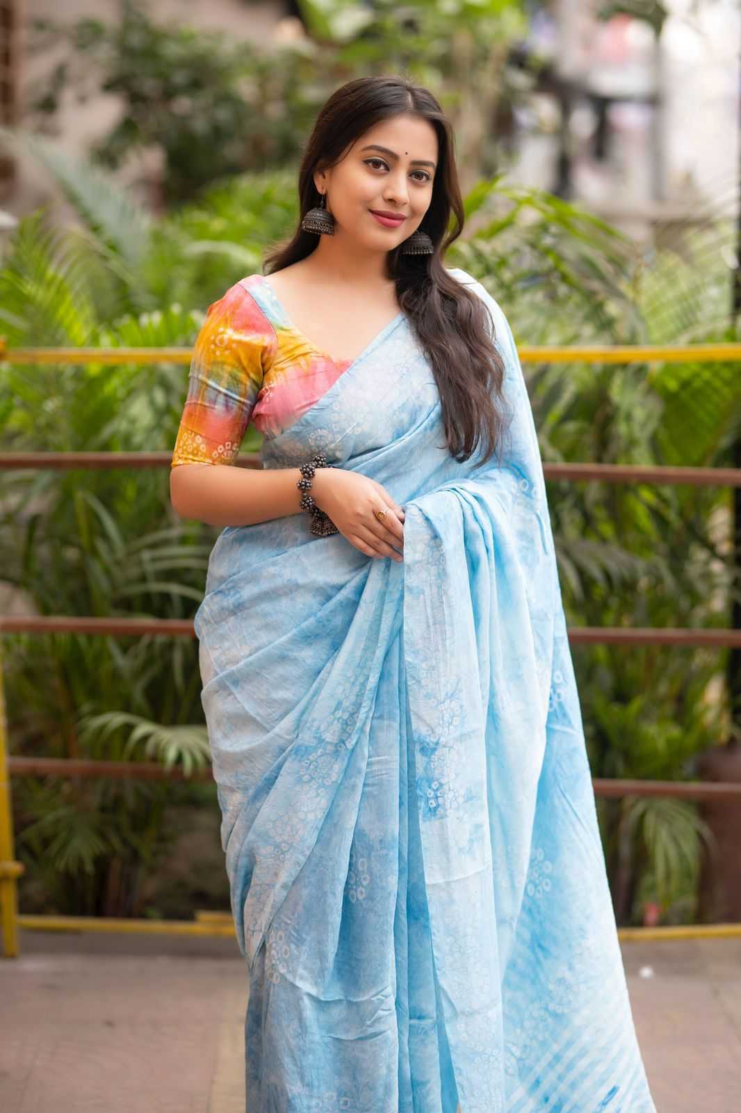 Ynf Pure Cotton KESH433 342 Sarees Wholesale Chanderi Sarees Hand Work Sarees Bandhani Sarees Manufacturer- Kapda Export