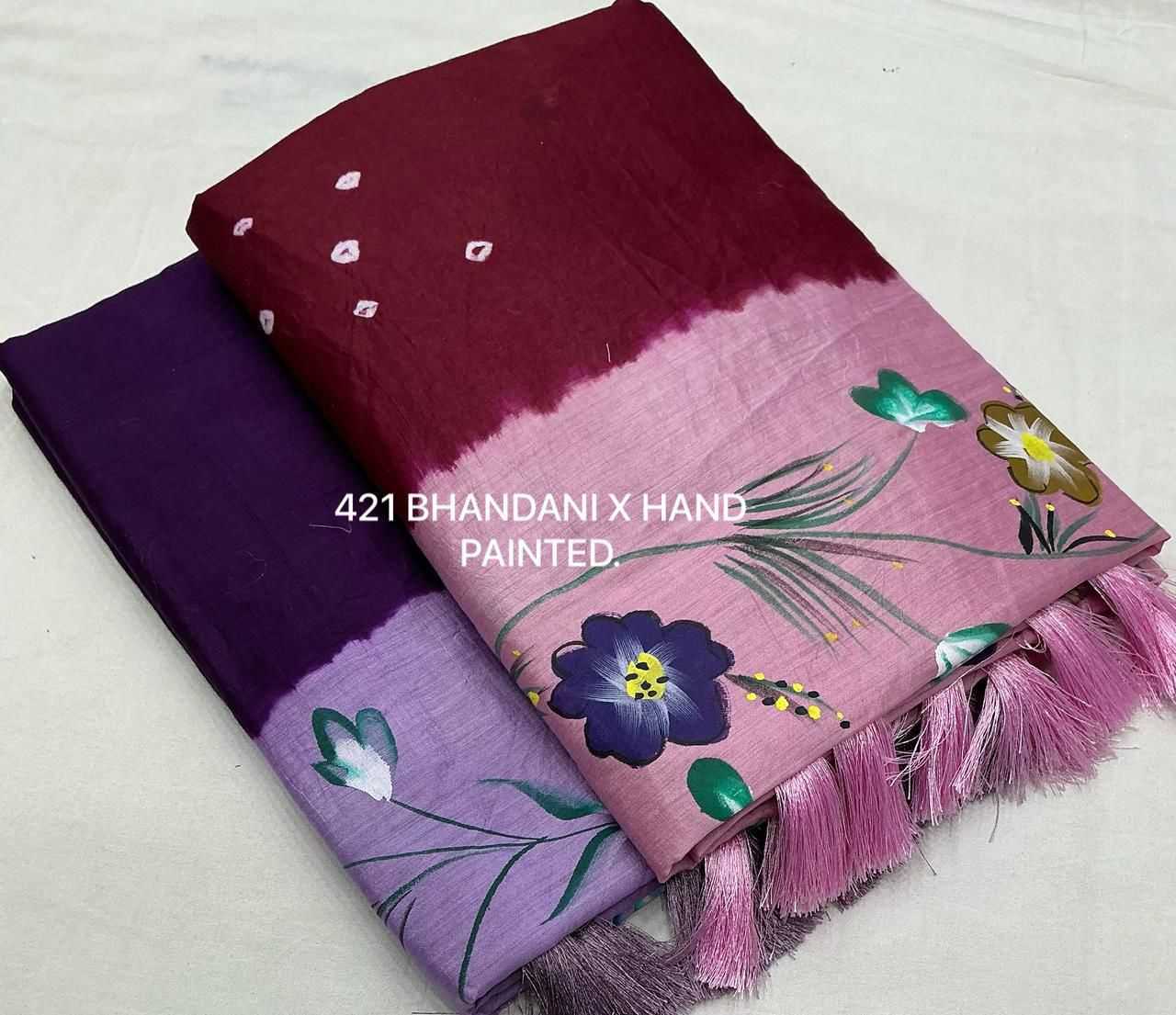 Ynf Pure Cotton KESH433 mira Sarees Wholesale Chanderi Sarees Zari Sarees Bandhani Sarees Manufacturer- Kapda Export