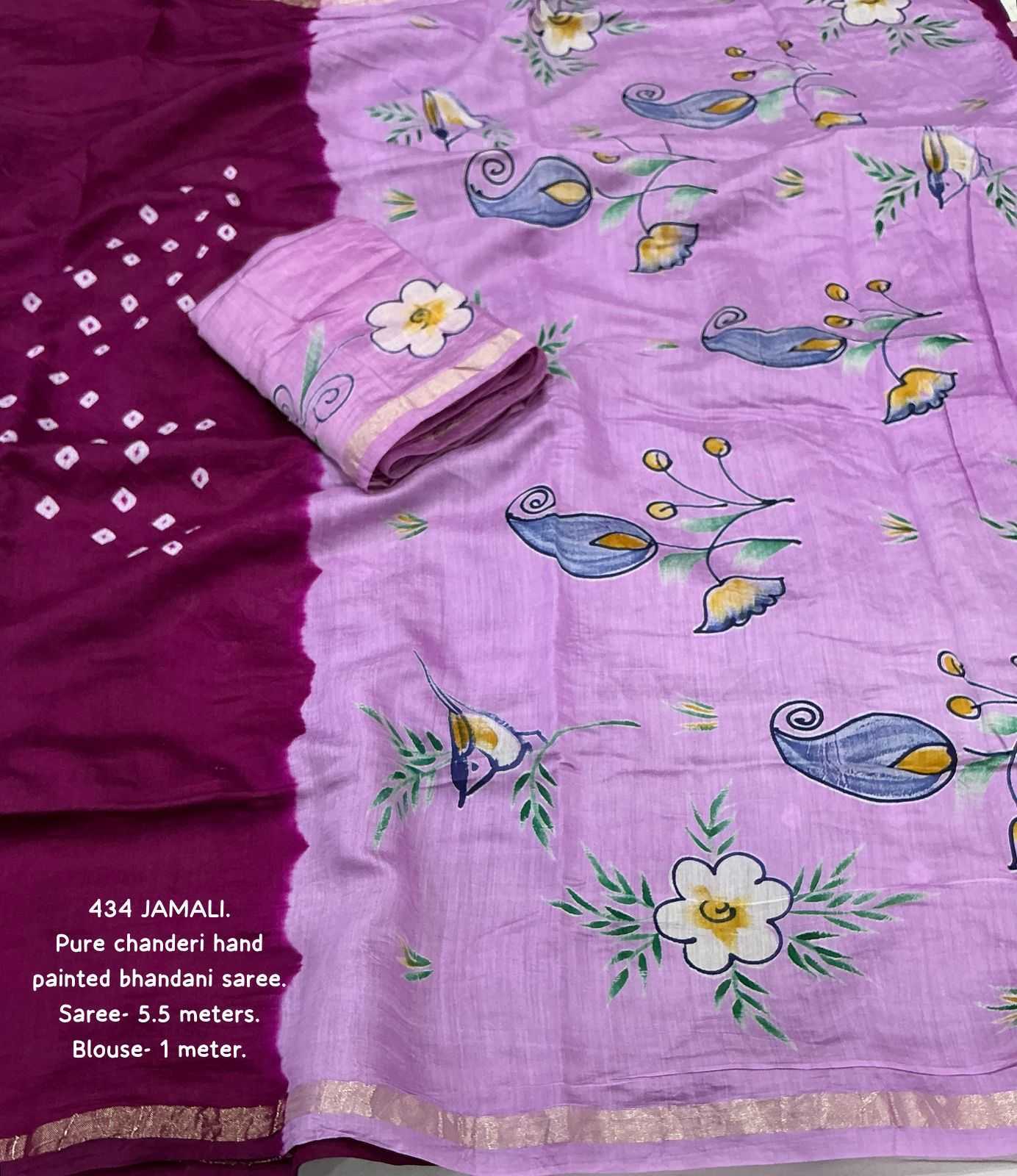 Ynf Pure Cotton KESH433 mira Sarees Wholesale Chanderi Sarees Zari Sarees Bandhani Sarees Manufacturer- Kapda Export