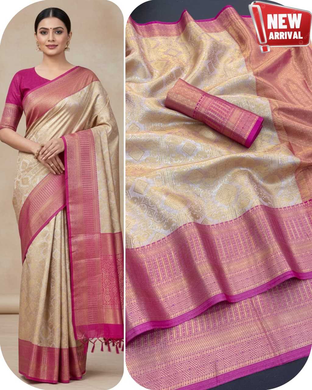 Ynf Pure Cotton KESH554 Kanji Sarees Wholesale Fancy Sarees Kalamkari Sarees Zari Sarees Manufacturer- Kapda Export