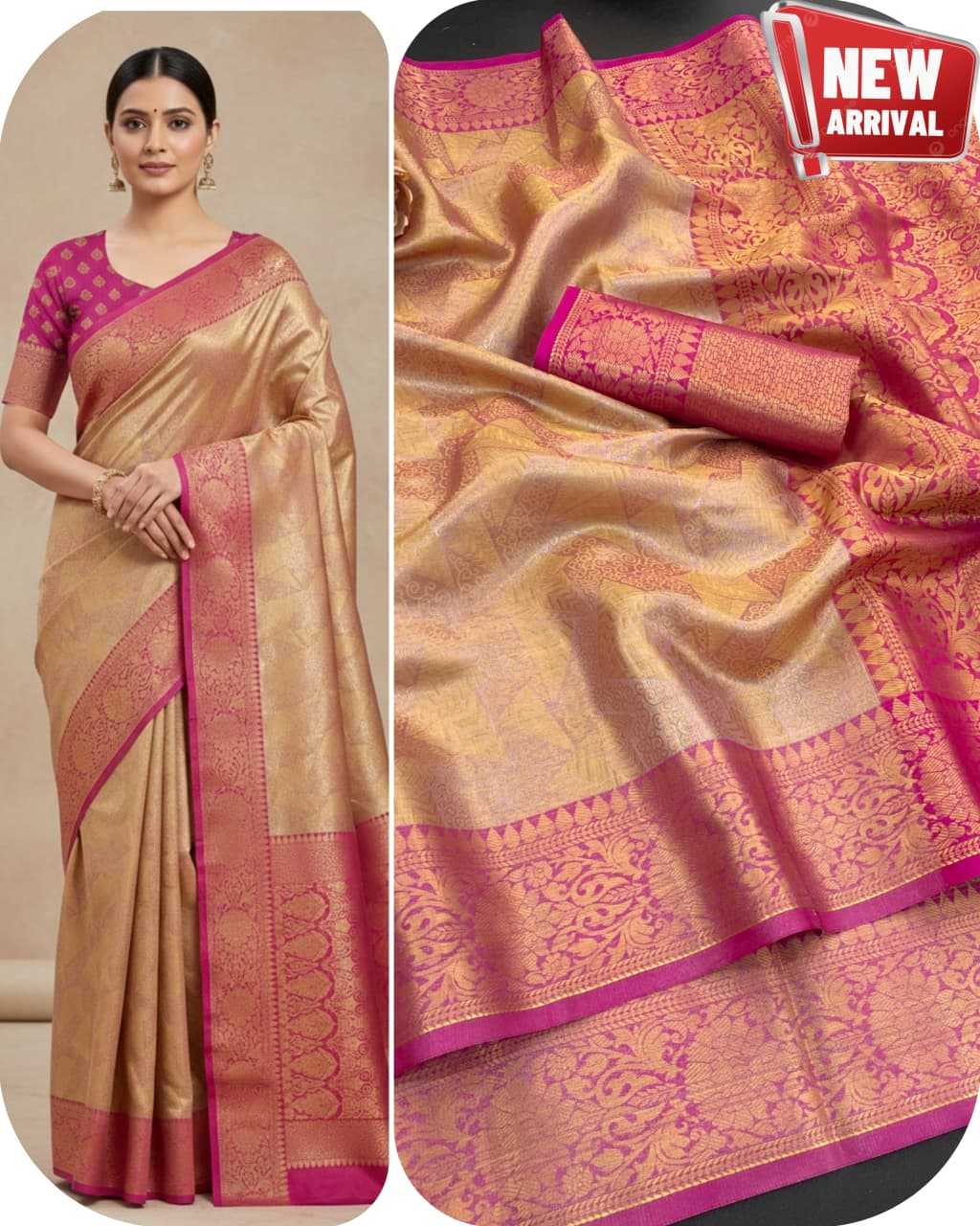 Ynf Pure Cotton KESH554 Kanji Sarees Wholesale Fancy Sarees Kalamkari Sarees Zari Sarees Manufacturer- Kapda Export