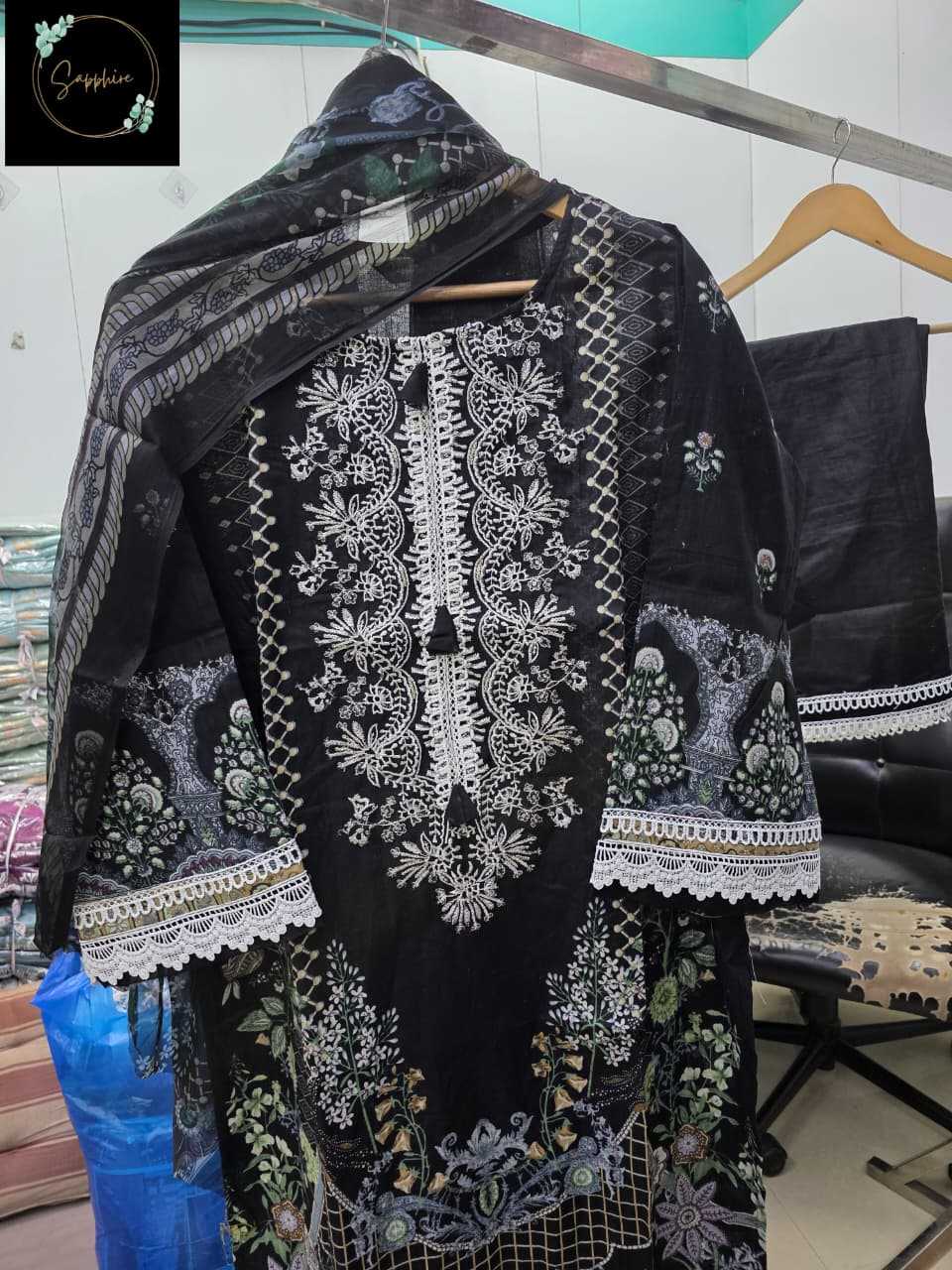 Ynf Pure Cotton KESH557 1002 Suits & Dresses Islamic Clothing Wholesale Pakistani Suits Sleeveless Dresses Handwork Suits Manufacturer- Kapda Export
