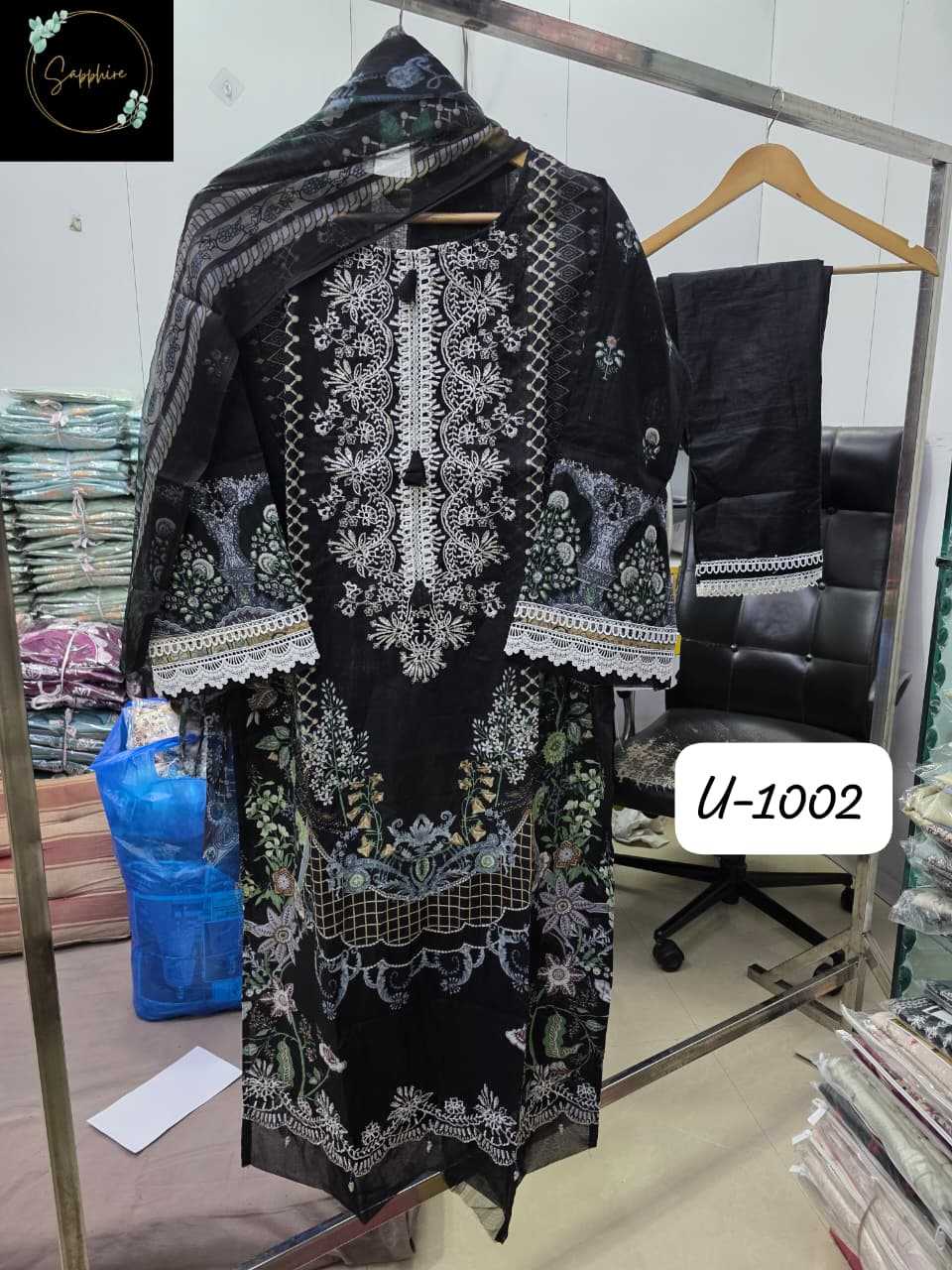 Ynf Pure Cotton KESH557 SAPPHIRE JAZMIN U-1002 Suits & Dresses Wholesale Cotton Suits Wedding Suits Designer Suits Manufacturer- Kapda Export