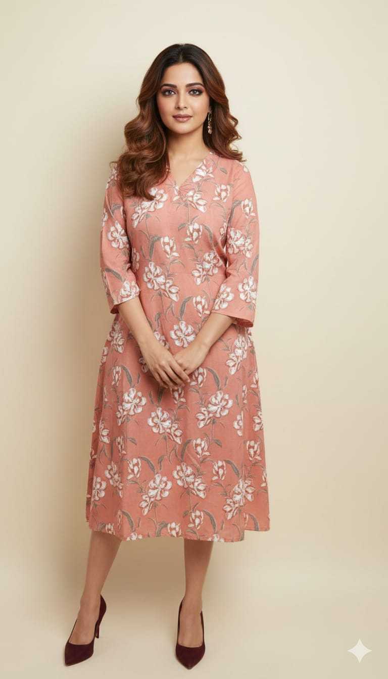 Ynf Pure Cotton KESH585 One Suits & Dresses Wholesale Designer Suits A-Line Dresses Printed Dresses Manufacturer- Kapda Export