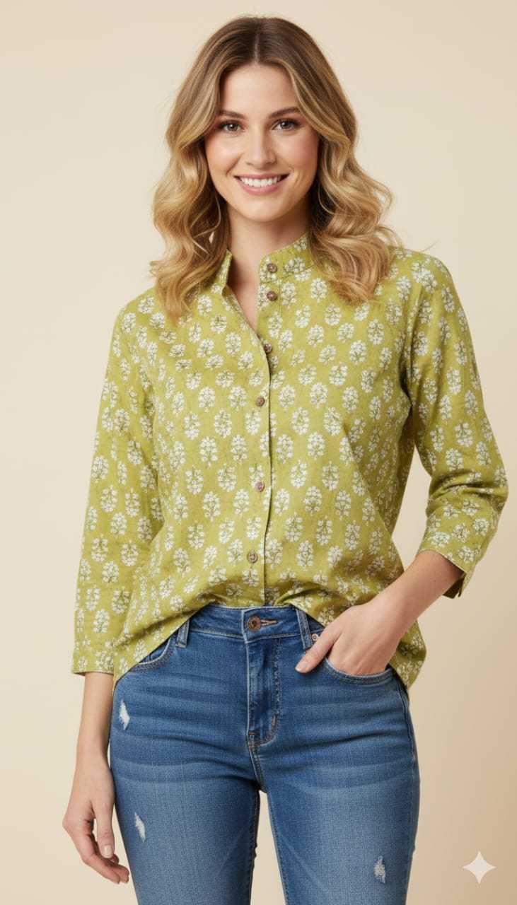 Ynf Pure Cotton KESH585 season Western Wears Wholesale Women Shirts Manufacturer- Kapda Export