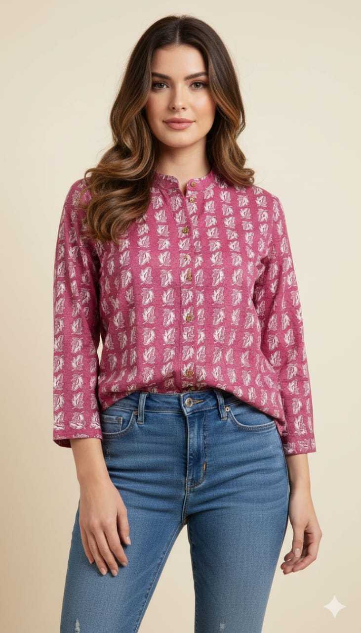 Ynf Pure Cotton KESH585 season Western Wears Wholesale Women Shirts Manufacturer- Kapda Export