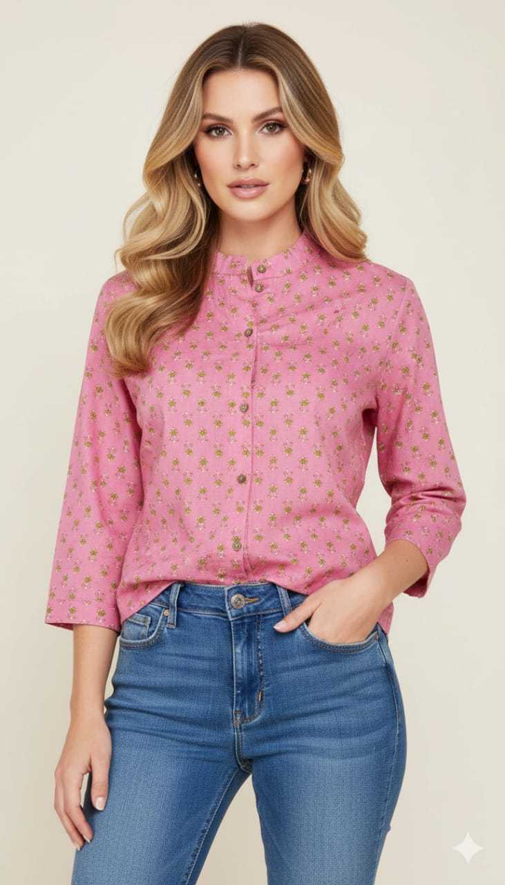 Ynf Pure Cotton KESH585 season Western Wears Wholesale Women Shirts Manufacturer- Kapda Export