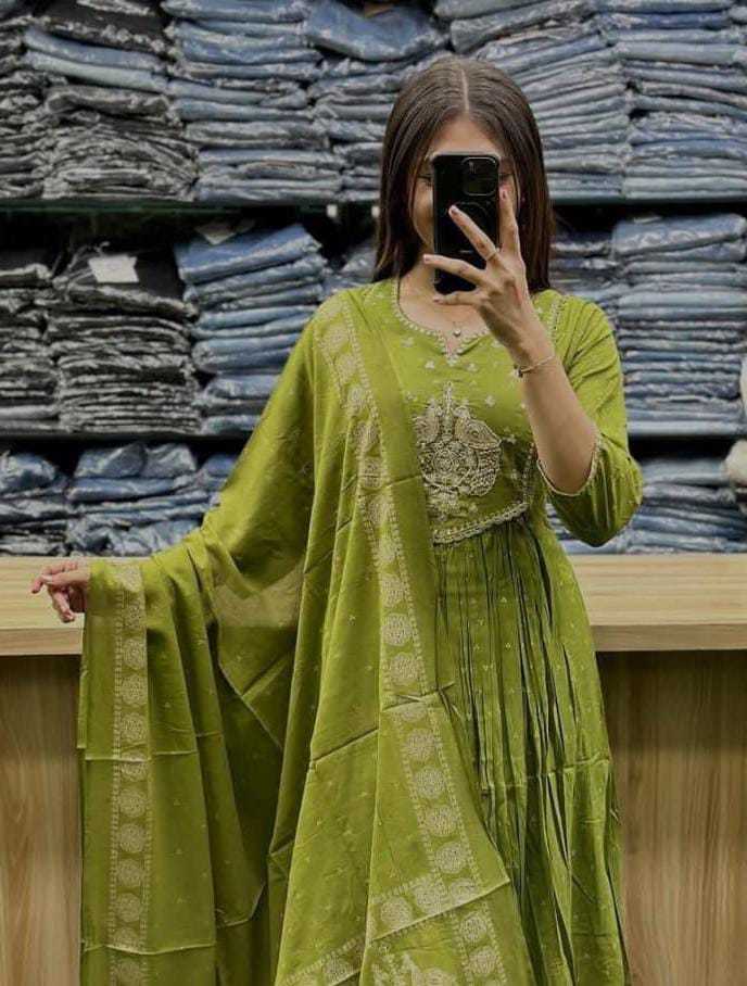 Ynf Pure Cotton KESH623 cotto Suits & Dresses Wholesale Embroidery Suits Anarkali Suits Designer Suits Manufacturer- Kapda Export