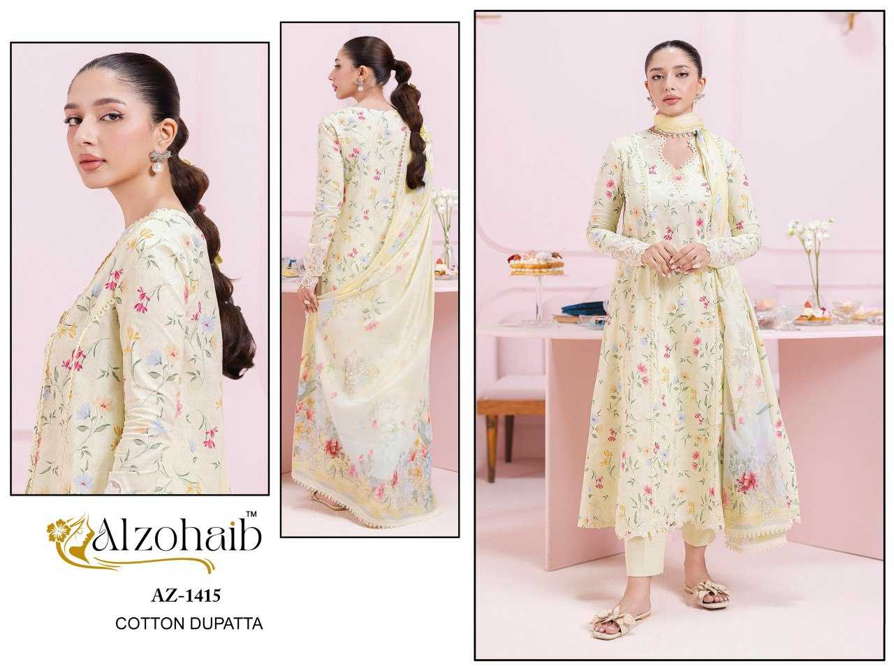 Ynf Pure Cotton KESH677 ALZOHAIB Suits & Dresses Wholesale Ladies Suits Embroidery Suits Casual Dresses Manufacturer- Kapda Export