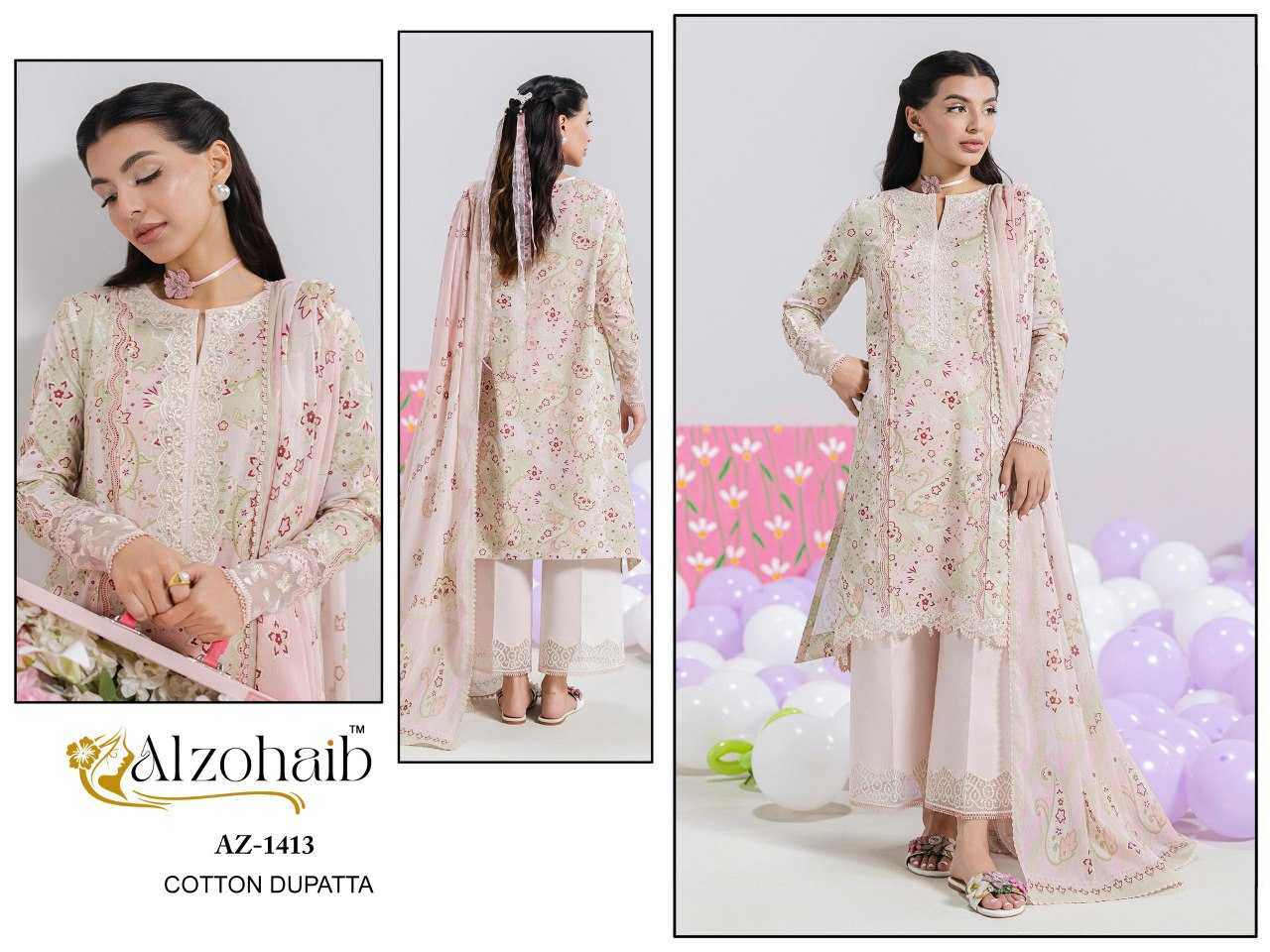 Ynf Pure Cotton KESH677 ALZOHAIB Suits & Dresses Wholesale Ladies Suits Embroidery Suits Casual Dresses Manufacturer- Kapda Export