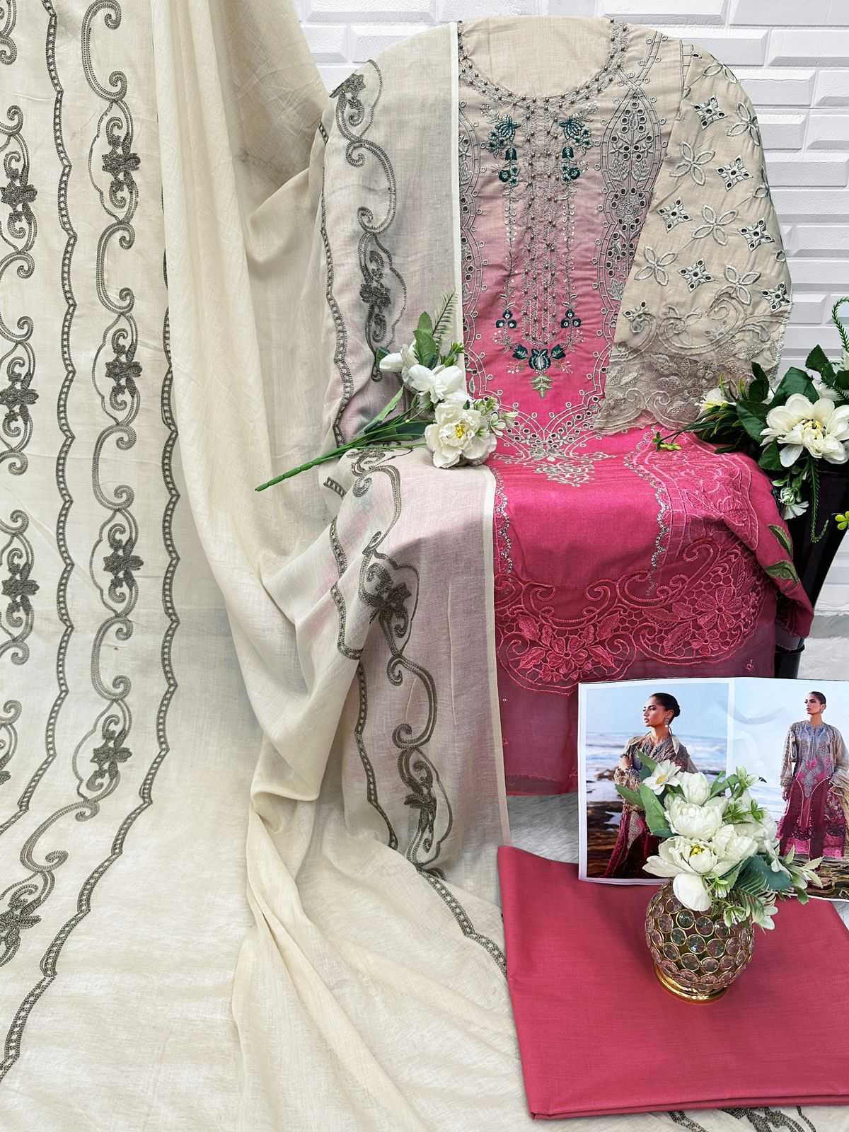 Ynf Pure Cotton KESH677 FLORENT Suits & Dresses Wholesale Ladies Suits Embroidery Suits Semi Stitched Suits Manufacturer- Kapda Export