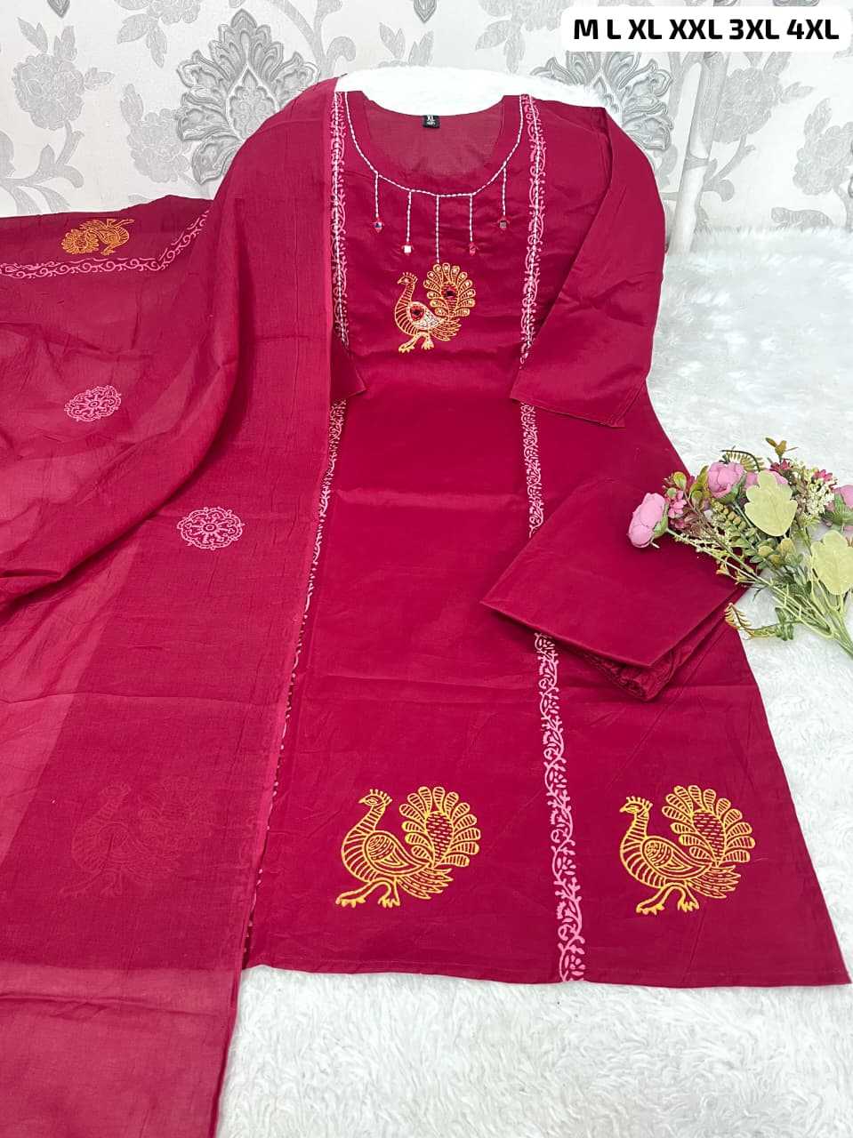 Ynf Pure Cotton KESH684 Mirror Kurti Wholesale Designer Kurtis Printed Kurtis Mirror Work Kurti Manufacturer- Kapda Export