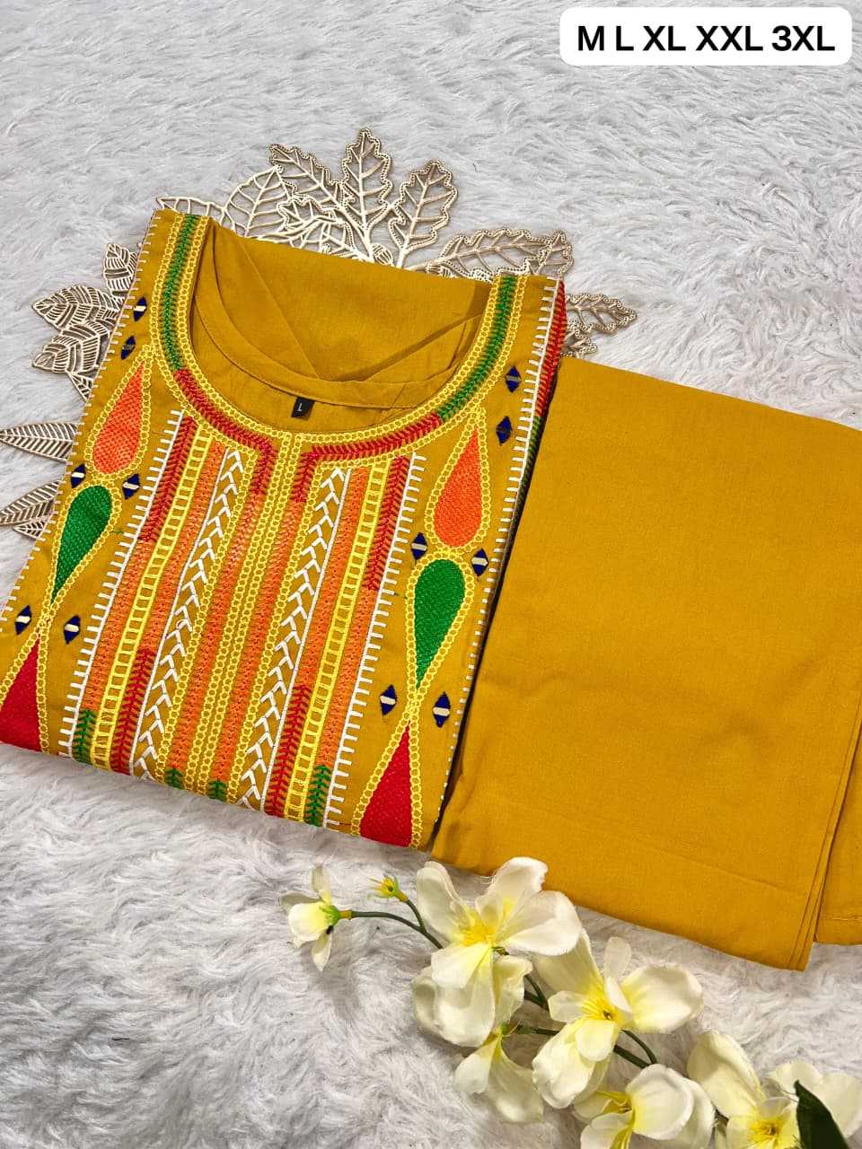 Ynf Pure Cotton KESH684 WORK Kurti Wholesale Embroidered Kurtis Kurti With Palazzo Kurtis With Pockets Manufacturer- Kapda Export