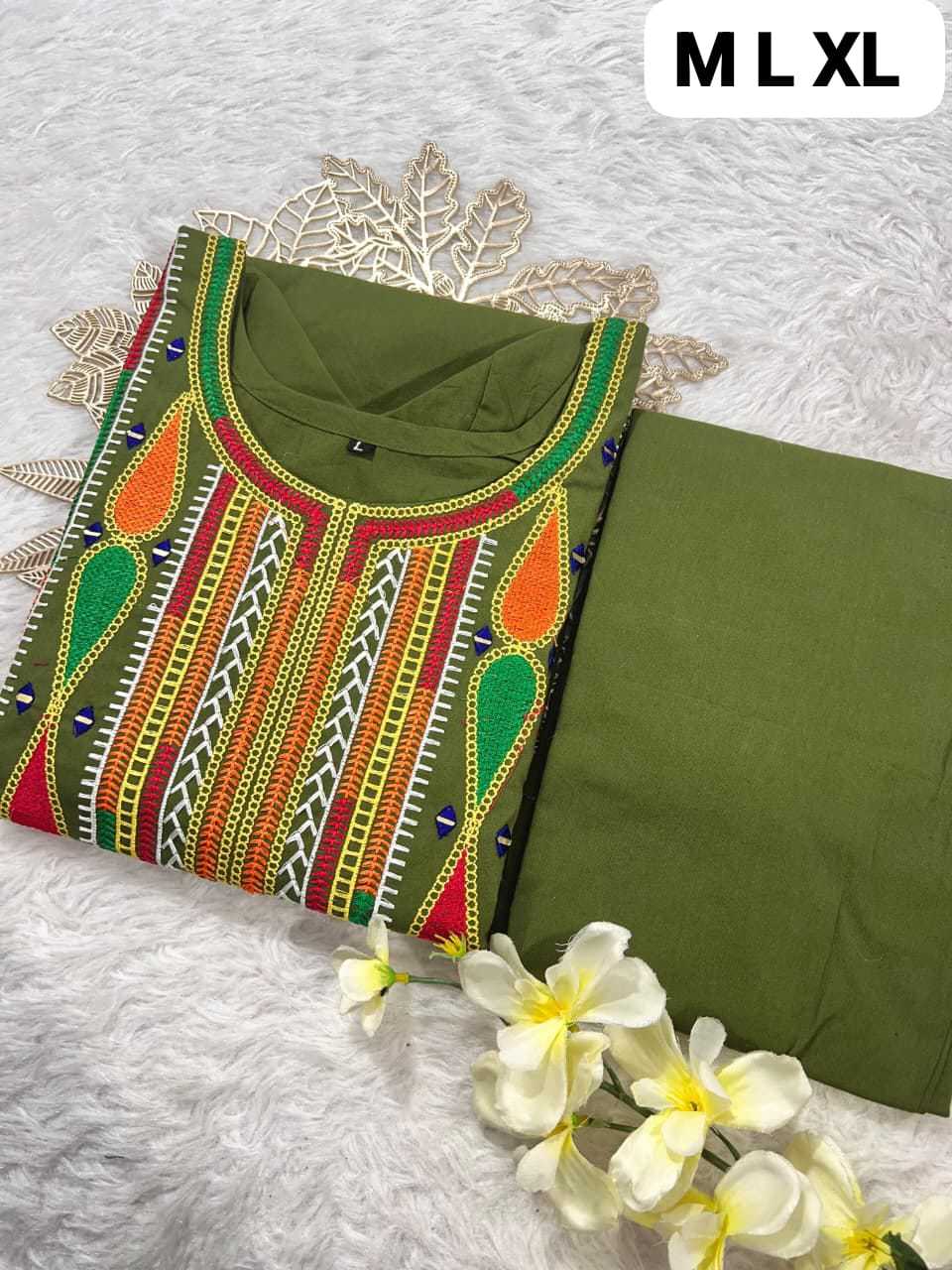 Ynf Pure Cotton KESH684 WORK Kurti Wholesale Embroidered Kurtis Kurti With Palazzo Kurtis With Pockets Manufacturer- Kapda Export