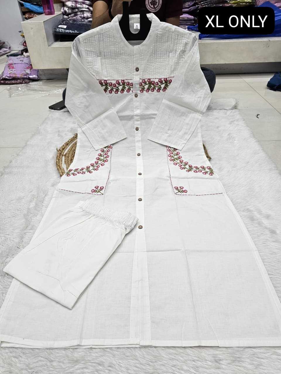 Ynf Pure Cotton KESH720 FANCY Kurti Wholesale Mirror Work Kurti Fancy Kurti Kurti With Palazzo Manufacturer- Kapda Export