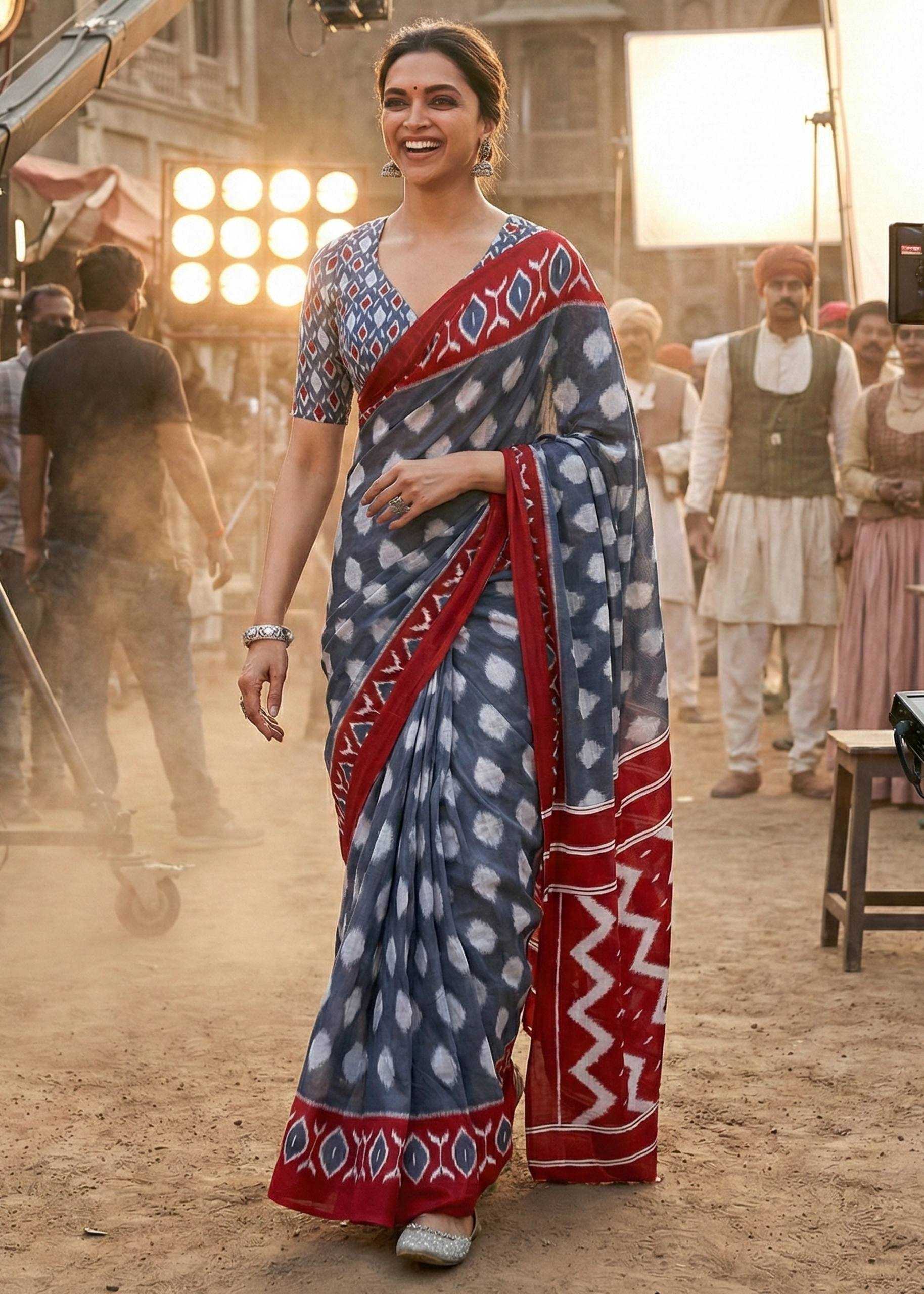 Ynf Pure Cotton RIN229 EMARAT Sarees Wholesale Printed Sarees Ikkat Saree Cotton Sarees Manufacturer- Kapda Export