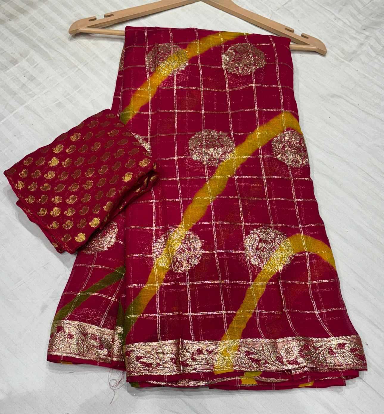 Ynf Pure Jorhat KESH582 HAFISA Sarees Wholesale Designer Sarees Bandhani Bandhej Sarees Gota Work Saree Manufacturer- Kapda Export