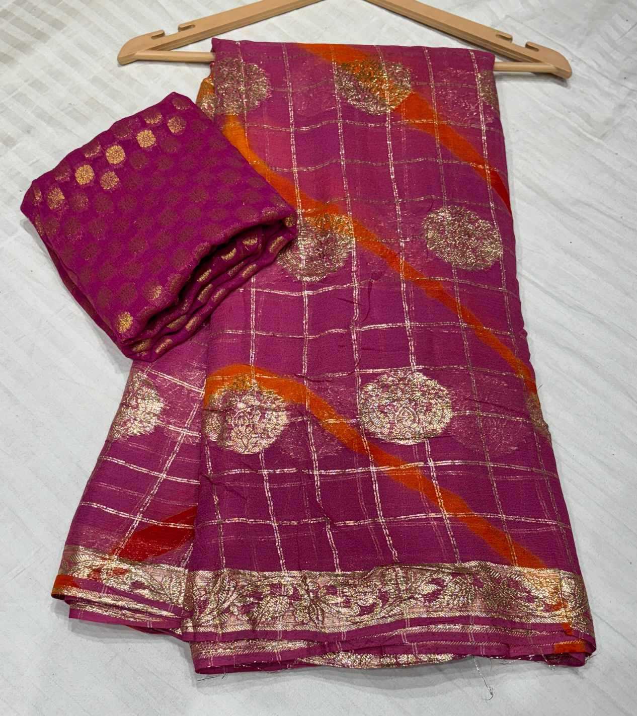 Ynf Pure Jorhat KESH582 HAFISA Sarees Wholesale Designer Sarees Bandhani Bandhej Sarees Gota Work Saree Manufacturer- Kapda Export