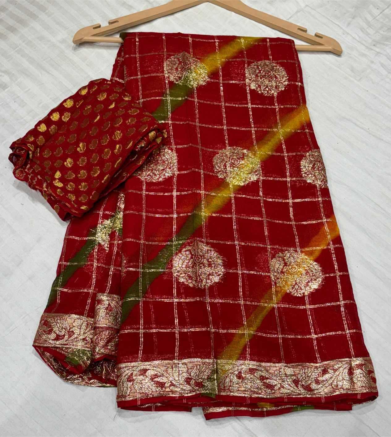 Ynf Pure Jorhat KESH582 HAFISA Sarees Wholesale Designer Sarees Bandhani Bandhej Sarees Gota Work Saree Manufacturer- Kapda Export