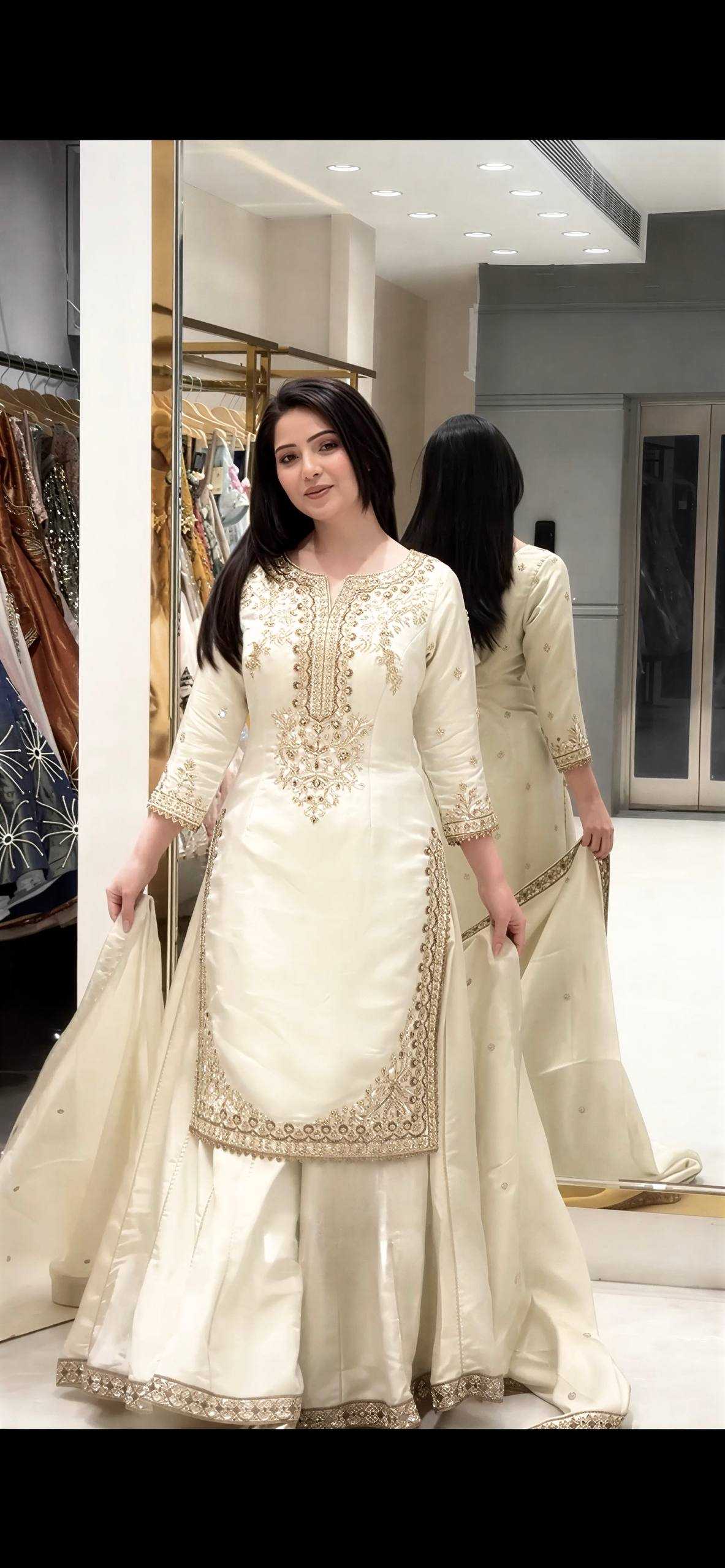 Ynf Pure Silk KESH159 1058 Suits & Dresses Wedding Collections Wholesale Ladies Silk Suit Embroidered Suits Wedding Outfits Manufacturer- Kapda Export