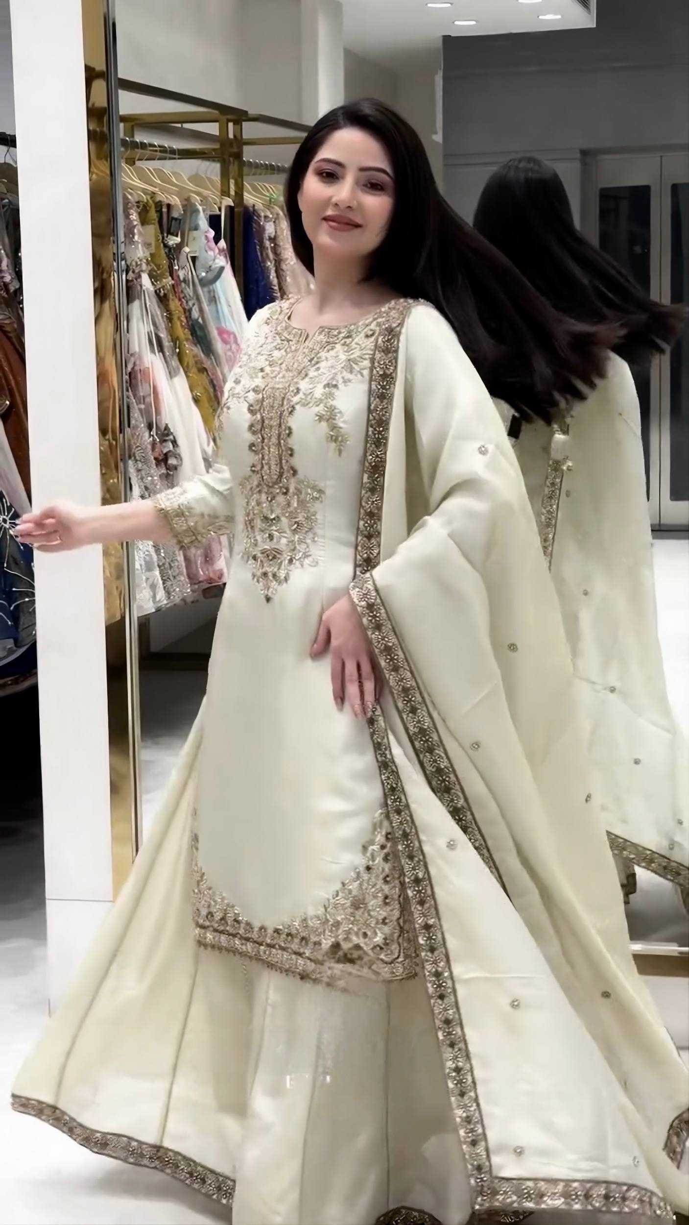 Ynf Pure Silk KESH159 1058 Suits & Dresses Wedding Collections Wholesale Ladies Silk Suit Embroidered Suits Wedding Outfits Manufacturer- Kapda Export