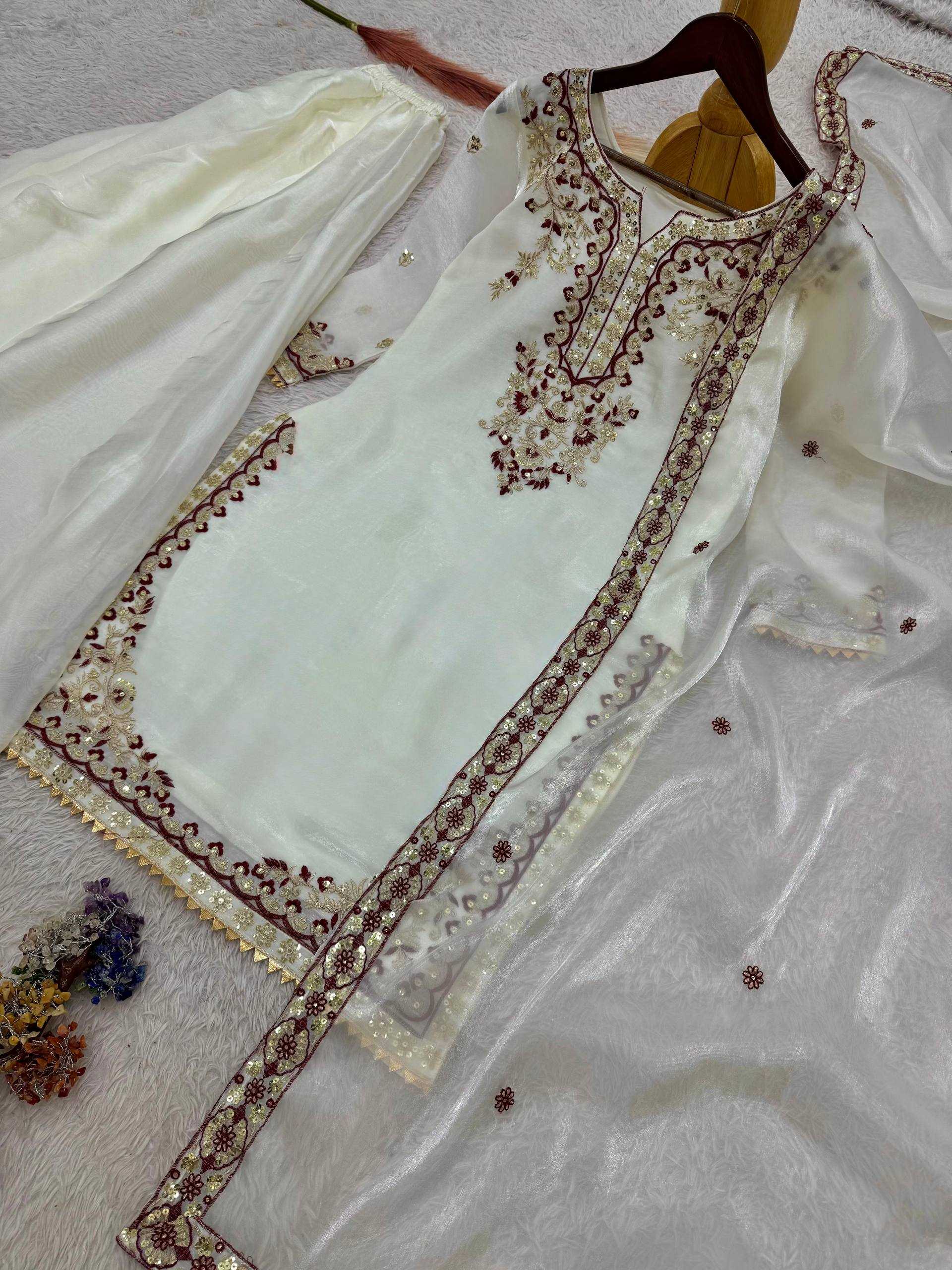 Ynf Pure Silk KESH159 1058 Suits & Dresses Wedding Collections Wholesale Ladies Silk Suit Embroidered Suits Wedding Outfits Manufacturer- Kapda Export