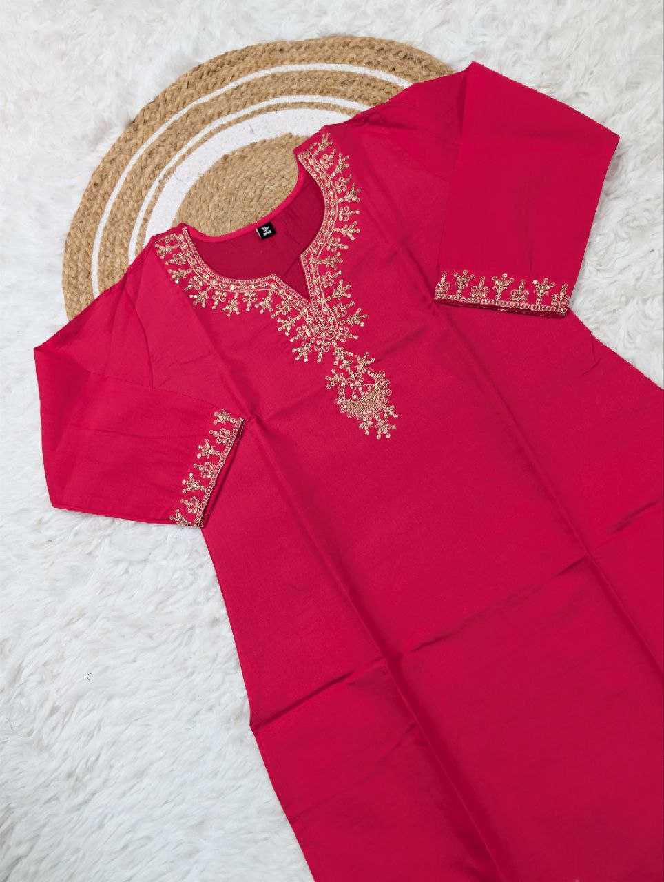 Ynf Pure Viscos KESH529 DEVANSHI Kurti Wholesale Workwear Kurtis Festive Kurtis Embroidered Kurtis Manufacturer- Kapda Export