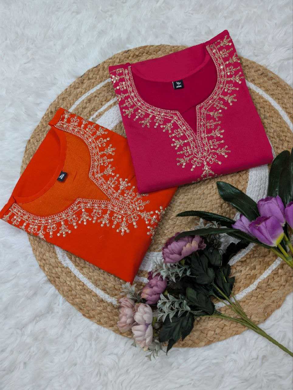 Ynf Pure Viscos KESH529 DEVANSHI Kurti Wholesale Workwear Kurtis Festive Kurtis Embroidered Kurtis Manufacturer- Kapda Export