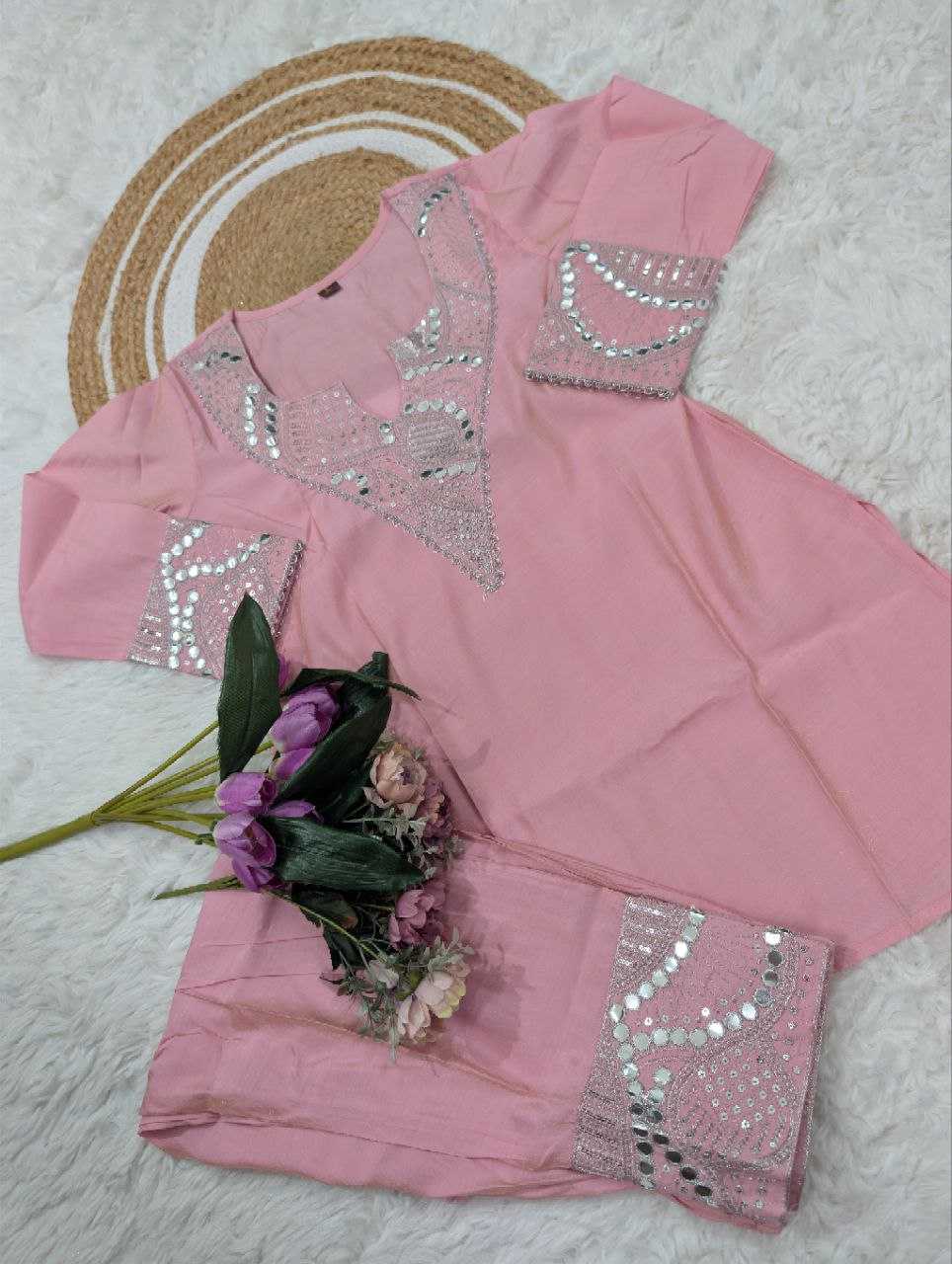 Ynf Pure Viscos KESH529 MISRI Kurti Wholesale Workwear Kurtis Embroidered Kurtis Silk Kurtis Manufacturer- Kapda Export