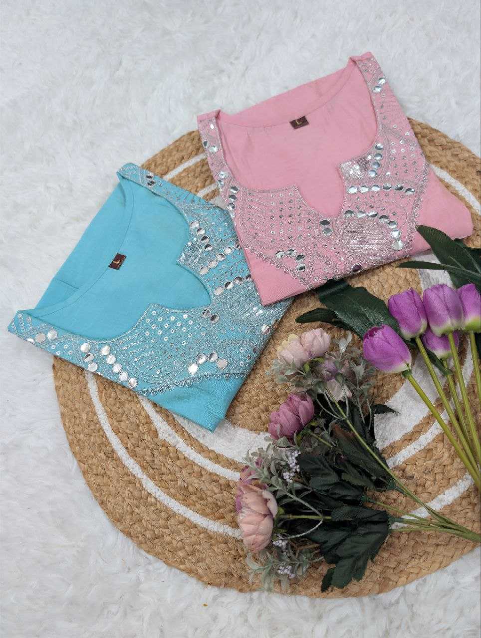 Ynf Pure Viscos KESH529 MISRI Kurti Wholesale Workwear Kurtis Embroidered Kurtis Silk Kurtis Manufacturer- Kapda Export