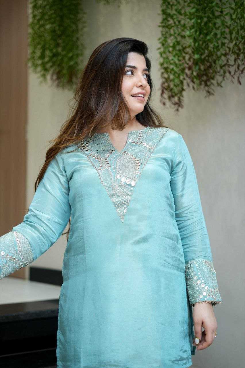 Ynf Pure Viscos KESH529 MISRI Kurti Wholesale Workwear Kurtis Embroidered Kurtis Silk Kurtis Manufacturer- Kapda Export