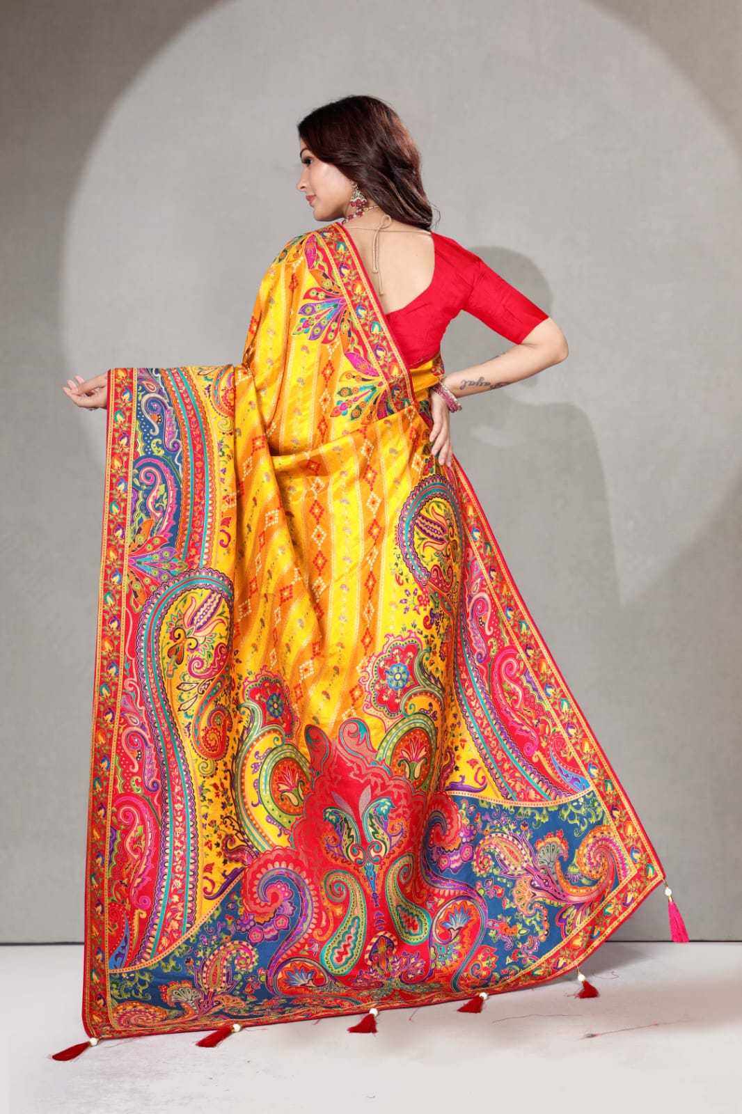 Ynf Pure Viscos KESH583 RANGTAALI Silk Sarees Wholesale Heavy Silk Sarees Silk Sarees With Contrast Pallu Zari Border Silk Sarees Manufacturer- Kapda Export