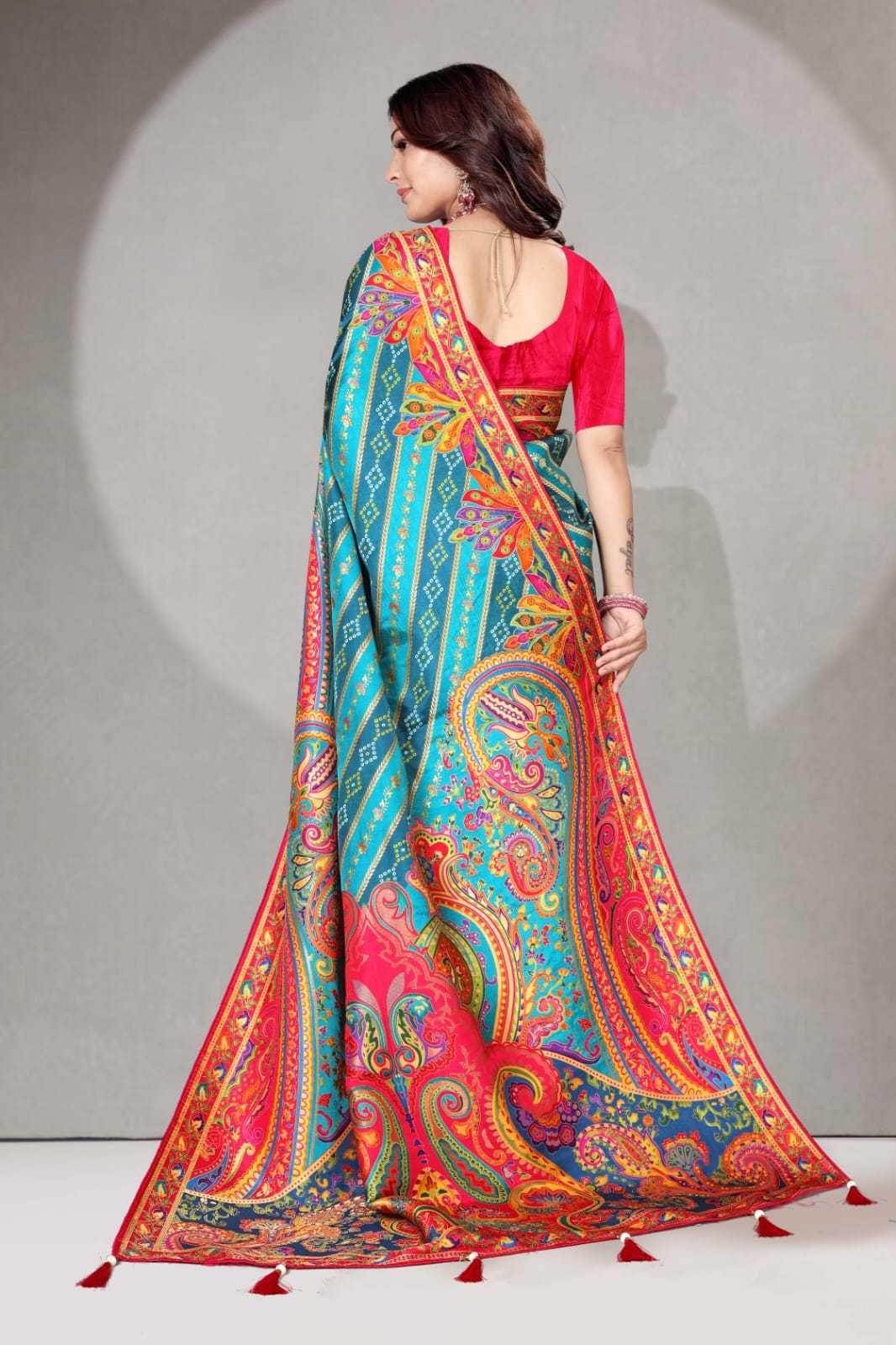 Ynf Pure Viscos KESH583 RANGTAALI Silk Sarees Wholesale Heavy Silk Sarees Silk Sarees With Contrast Pallu Zari Border Silk Sarees Manufacturer- Kapda Export