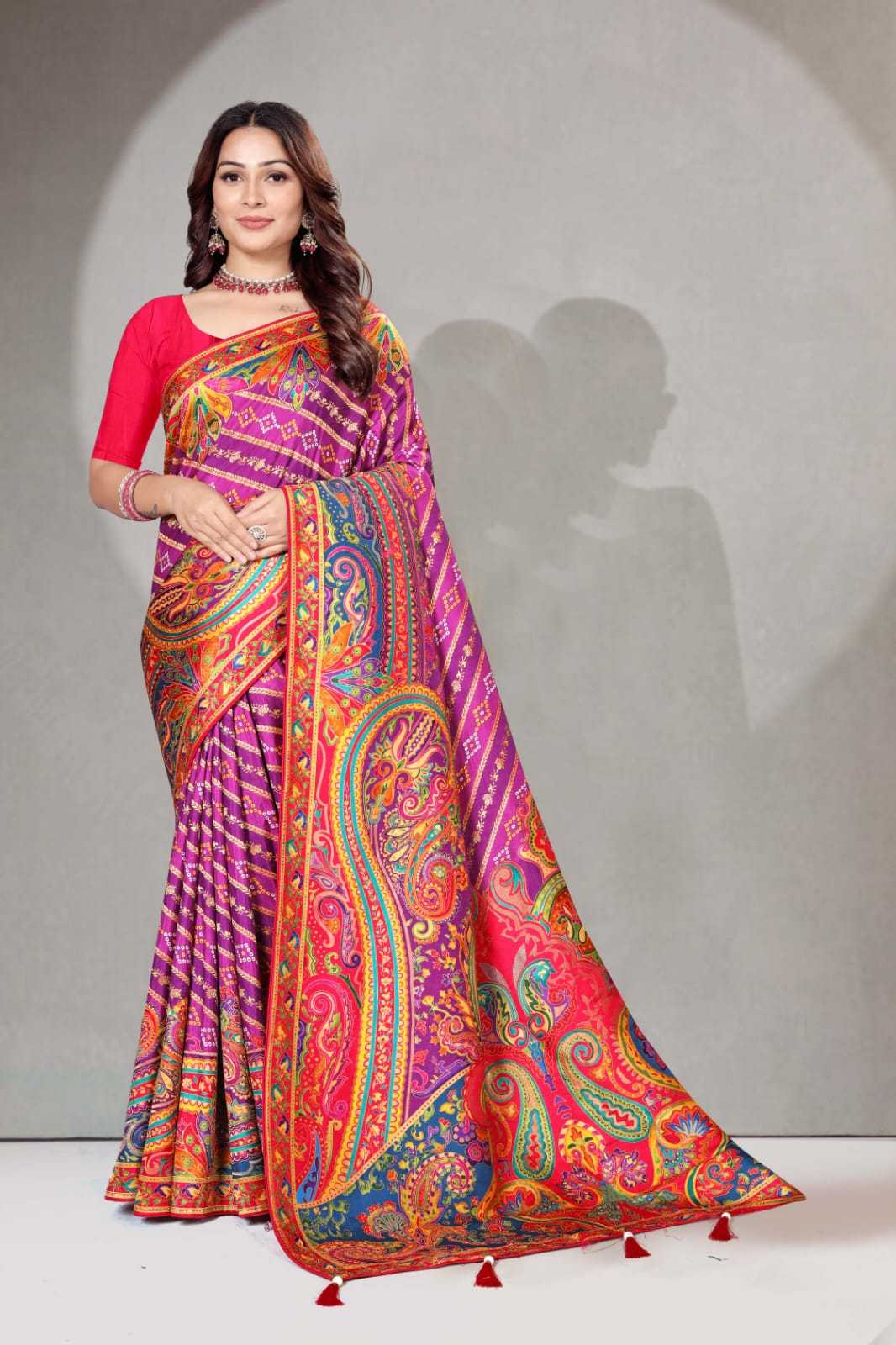 Ynf Pure Viscos KESH583 RANGTAALI Silk Sarees Wholesale Heavy Silk Sarees Silk Sarees With Contrast Pallu Zari Border Silk Sarees Manufacturer- Kapda Export