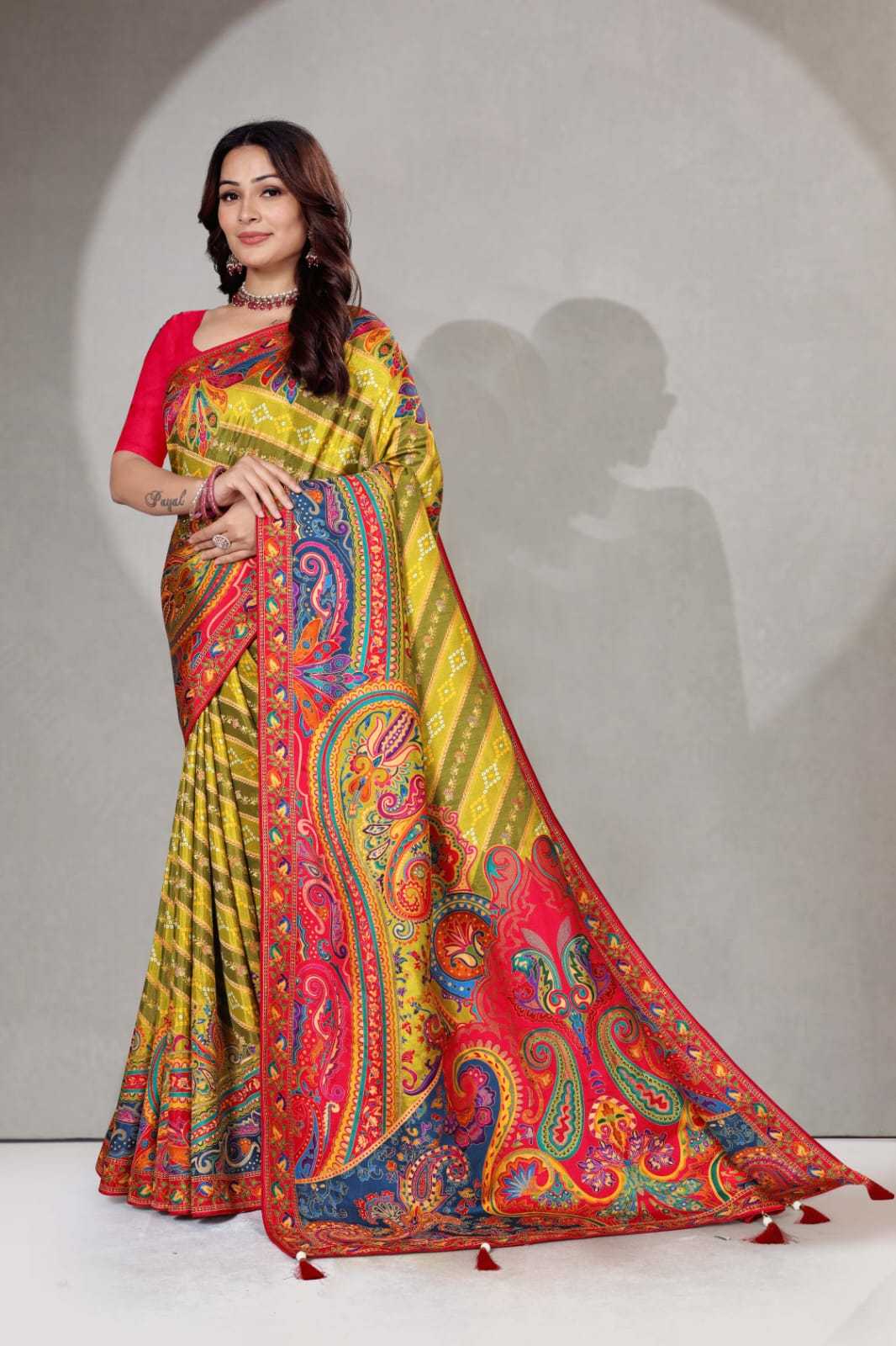 Ynf Pure Viscos KESH583 RANGTAALI Silk Sarees Wholesale Heavy Silk Sarees Silk Sarees With Contrast Pallu Zari Border Silk Sarees Manufacturer- Kapda Export