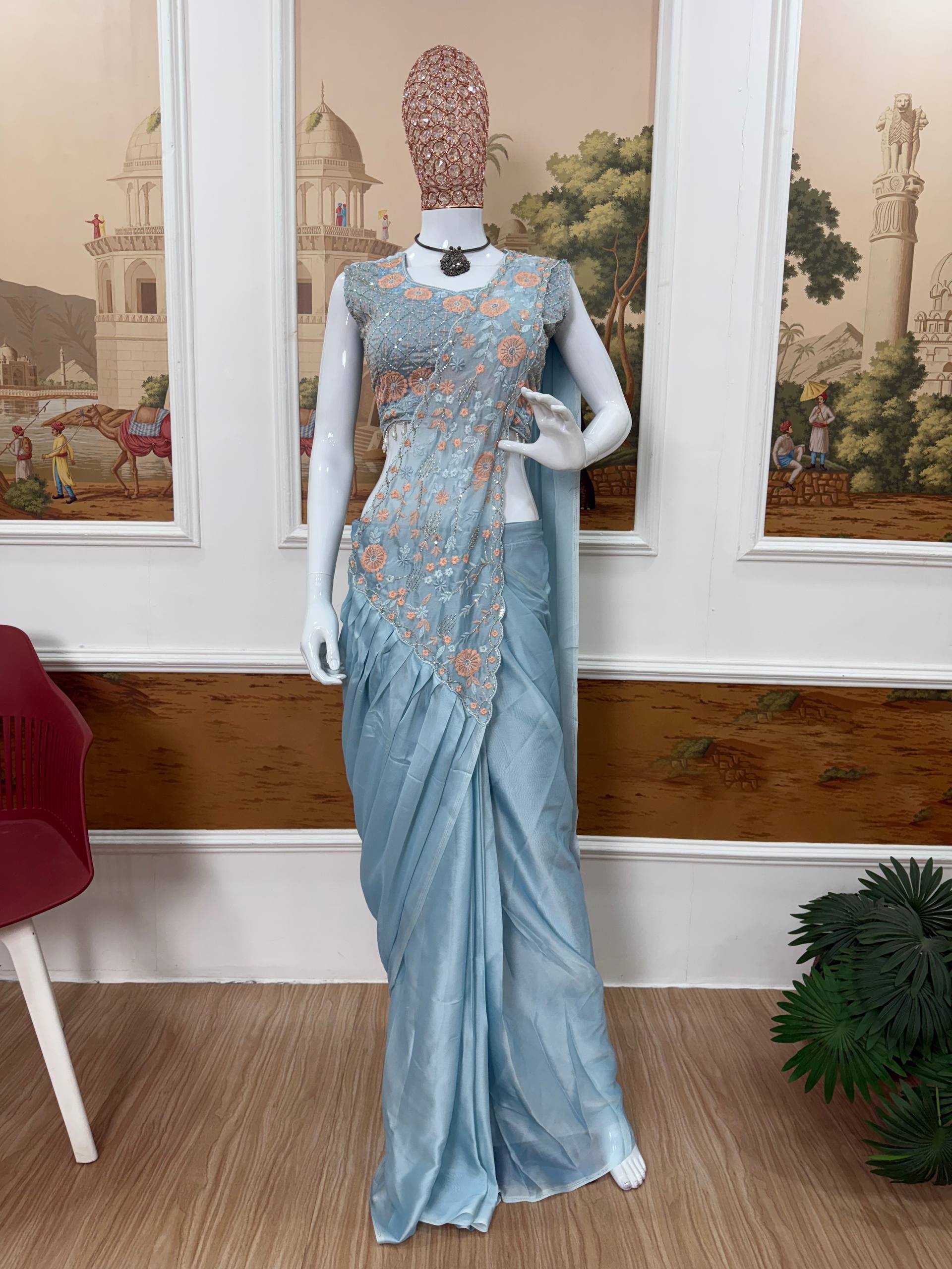 Ynf Rangoli Silk RIN215 1167 Sarees Silk Sarees Wholesale Ready To Wear Sarees Party Wear Sarees Modern Sarees Manufacturer- Kapda Export