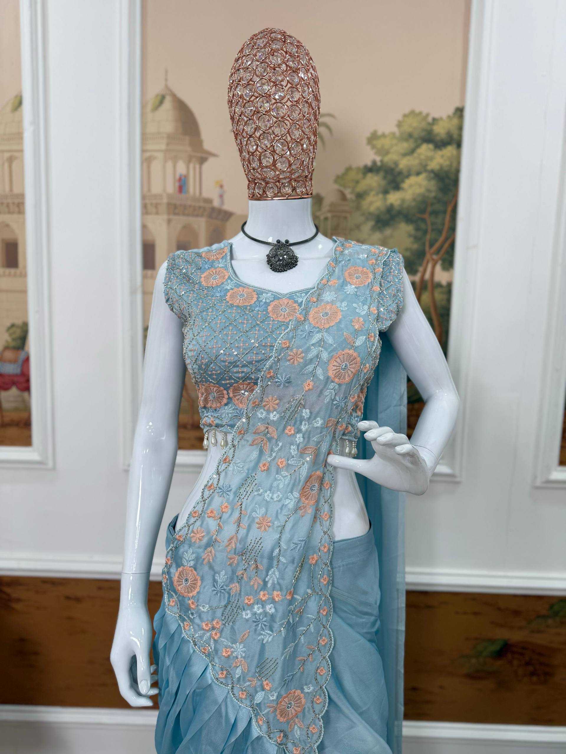 Ynf Rangoli Silk RIN215 1167 Sarees Silk Sarees Wholesale Ready To Wear Sarees Party Wear Sarees Modern Sarees Manufacturer- Kapda Export