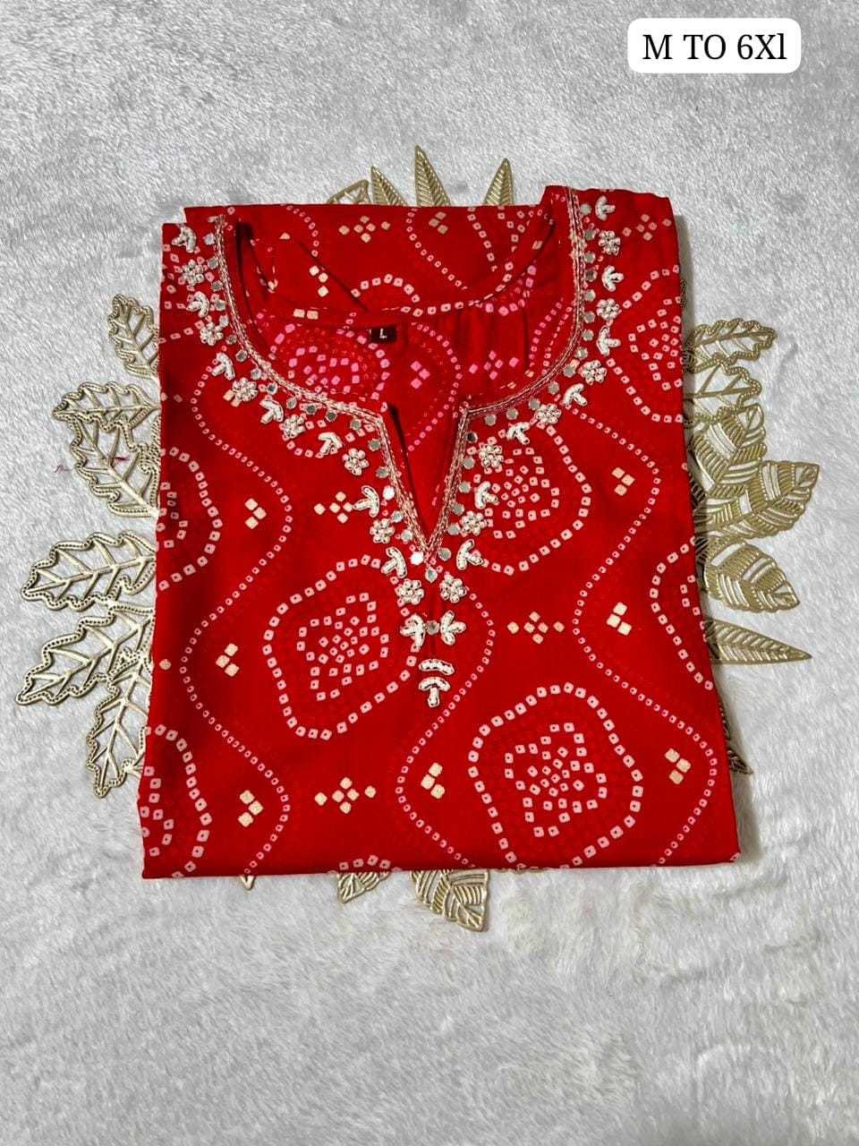 Ynf Rayon Bandhni KESH720 Top Kurti Wholesale Designer Kurtis Printed Kurtis Bandhani Kurtis Manufacturer- Kapda Export