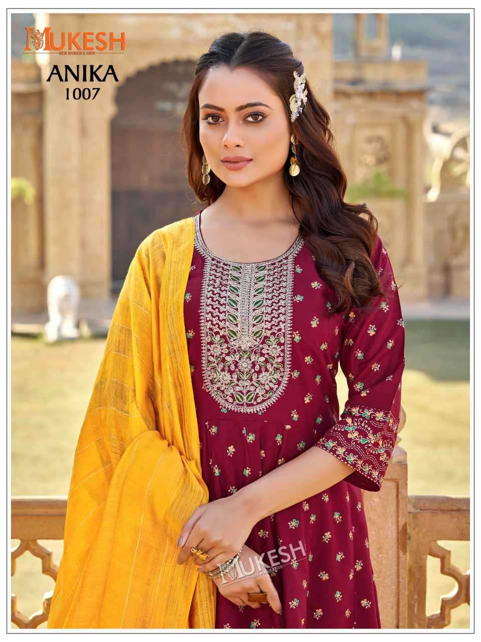 Ynf Rayon KESH530 ANIKA Gowns Wholesale Printed Gowns Embroidery Gowns Sequin Gowns Manufacturer- Kapda Export