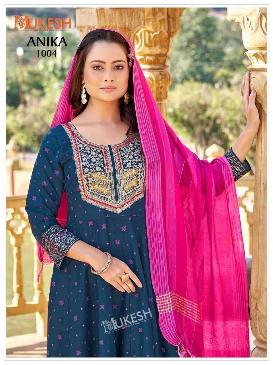 Ynf Rayon KESH530 ANIKA Gowns Wholesale Printed Gowns Embroidery Gowns Sequin Gowns Manufacturer- Kapda Export