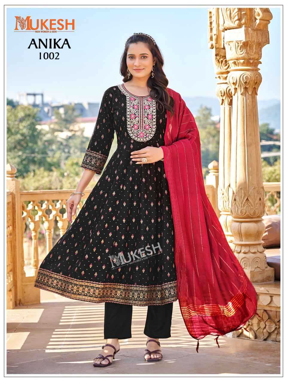 Ynf Rayon KESH530 ANIKA Gowns Wholesale Printed Gowns Embroidery Gowns Sequin Gowns Manufacturer- Kapda Export