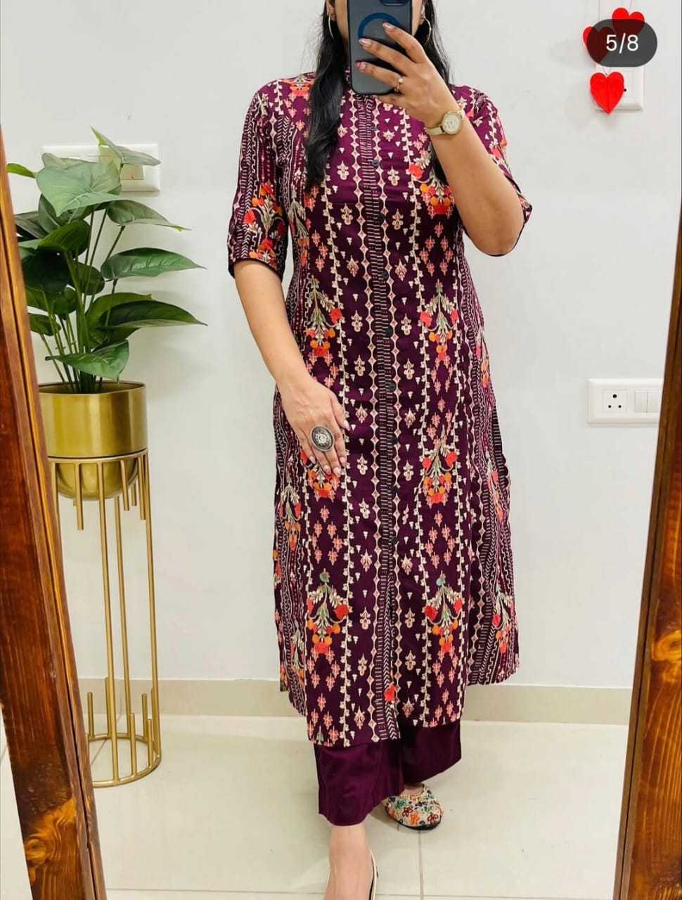 Ynf Rayon KESH547 autum Kurti Wholesale Casual Kurtis Printed Kurtis Kurtis With Bottom Manufacturer- Kapda Export