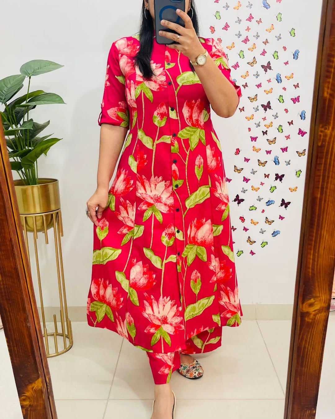 Ynf Rayon KESH547 autum Kurti Wholesale Casual Kurtis Printed Kurtis Kurtis With Bottom Manufacturer- Kapda Export