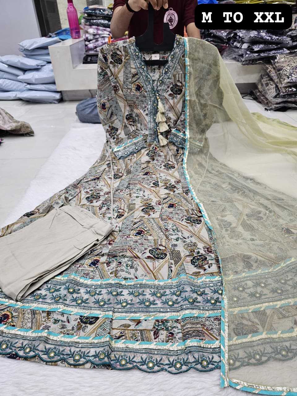 Ynf Rayon KESH720 Designer Gowns Wholesale Embroidery Gowns Anarkali Gown Designer Gowns Manufacturer- Kapda Export