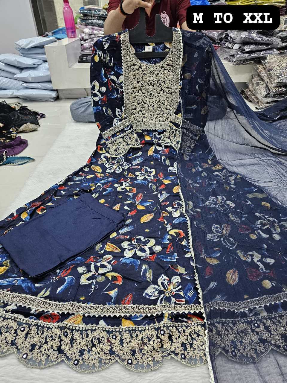 Ynf Rayon KESH720 Designer Gowns Wholesale Embroidery Gowns Anarkali Gown Designer Gowns Manufacturer- Kapda Export