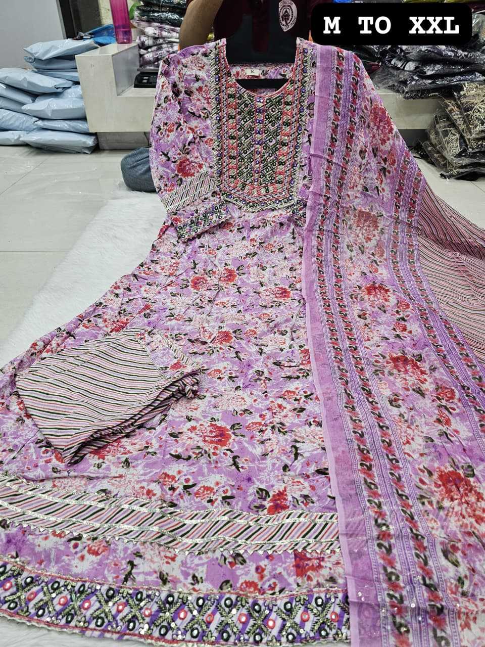 Ynf Rayon KESH720 Round Suits & Dresses Wholesale Embroidery Suits Anarkali Suits Handwork Suits Manufacturer- Kapda Export