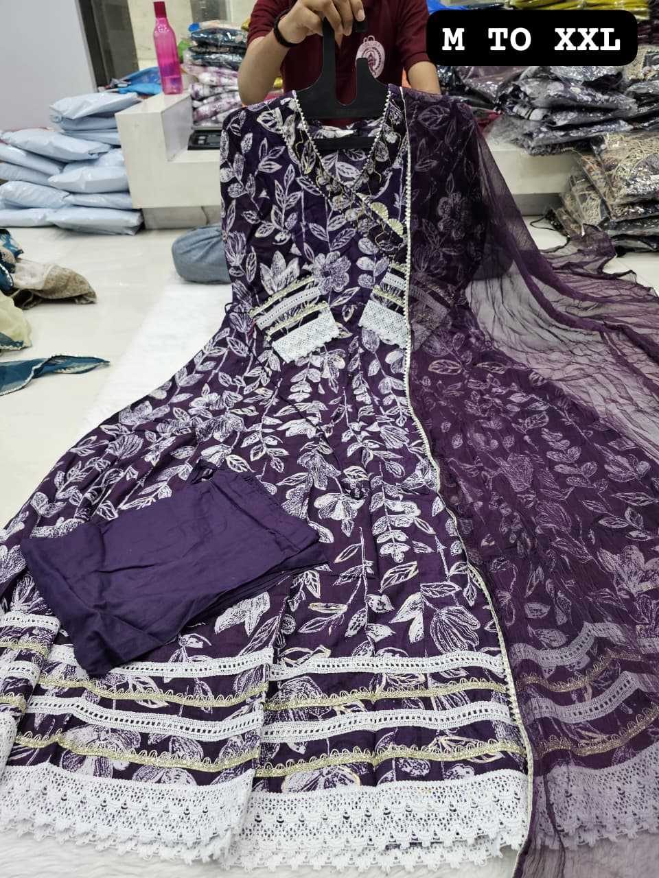 Ynf Rayon KESH720 Round Suits & Dresses Wholesale Embroidery Suits Anarkali Suits Handwork Suits Manufacturer- Kapda Export