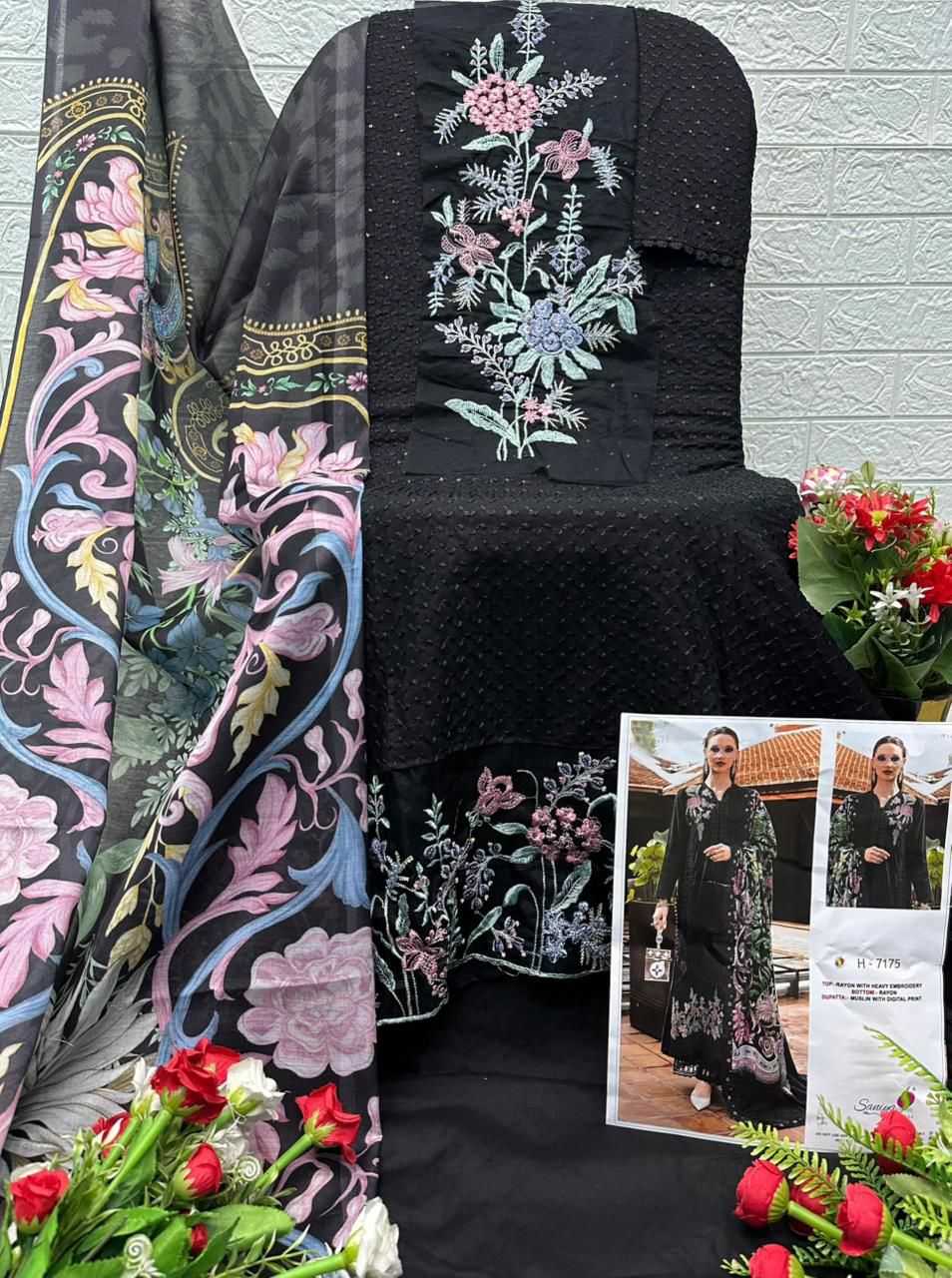 Ynf Reyon Cotton KESH677 SANIYA TRENDZ Suits & Dresses Wholesale Ladies Suits Embroidery Suits Cotton Suits Manufacturer- Kapda Export